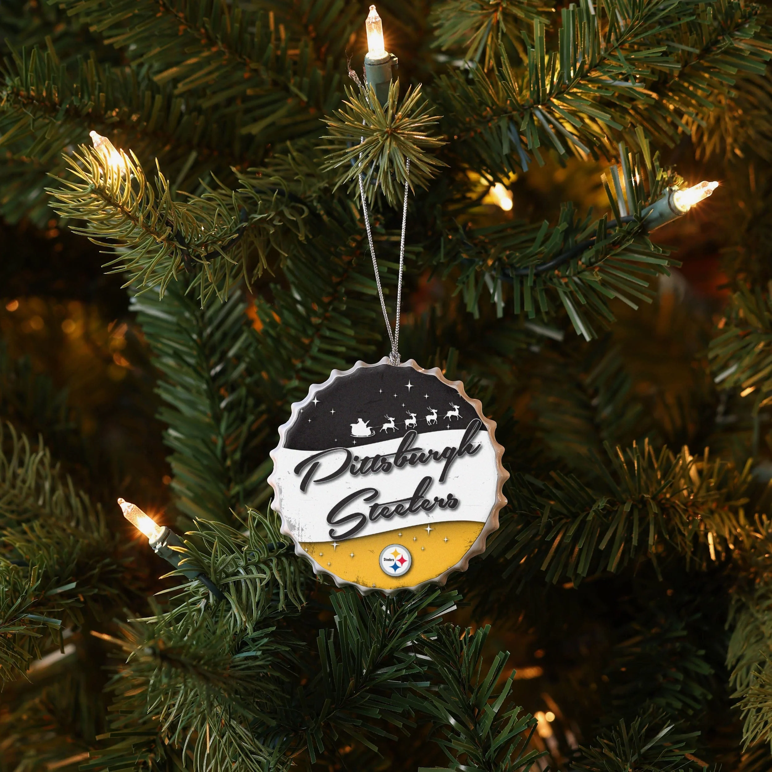 Pittsburgh Steelers Bottlecap Sign Ornament - Image 3