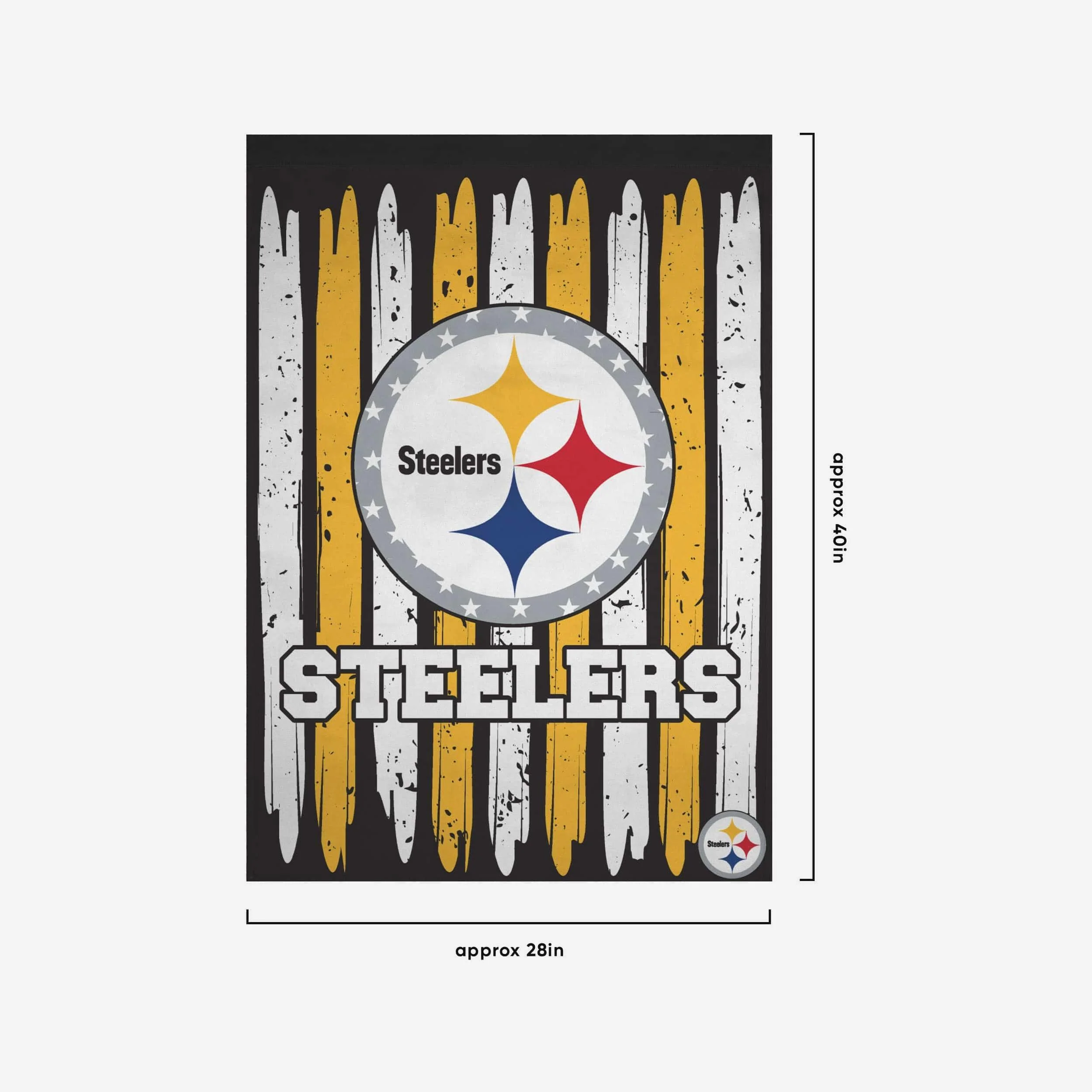 Pittsburgh Steelers Brushstroke Americana Vertical Flag - Image 3