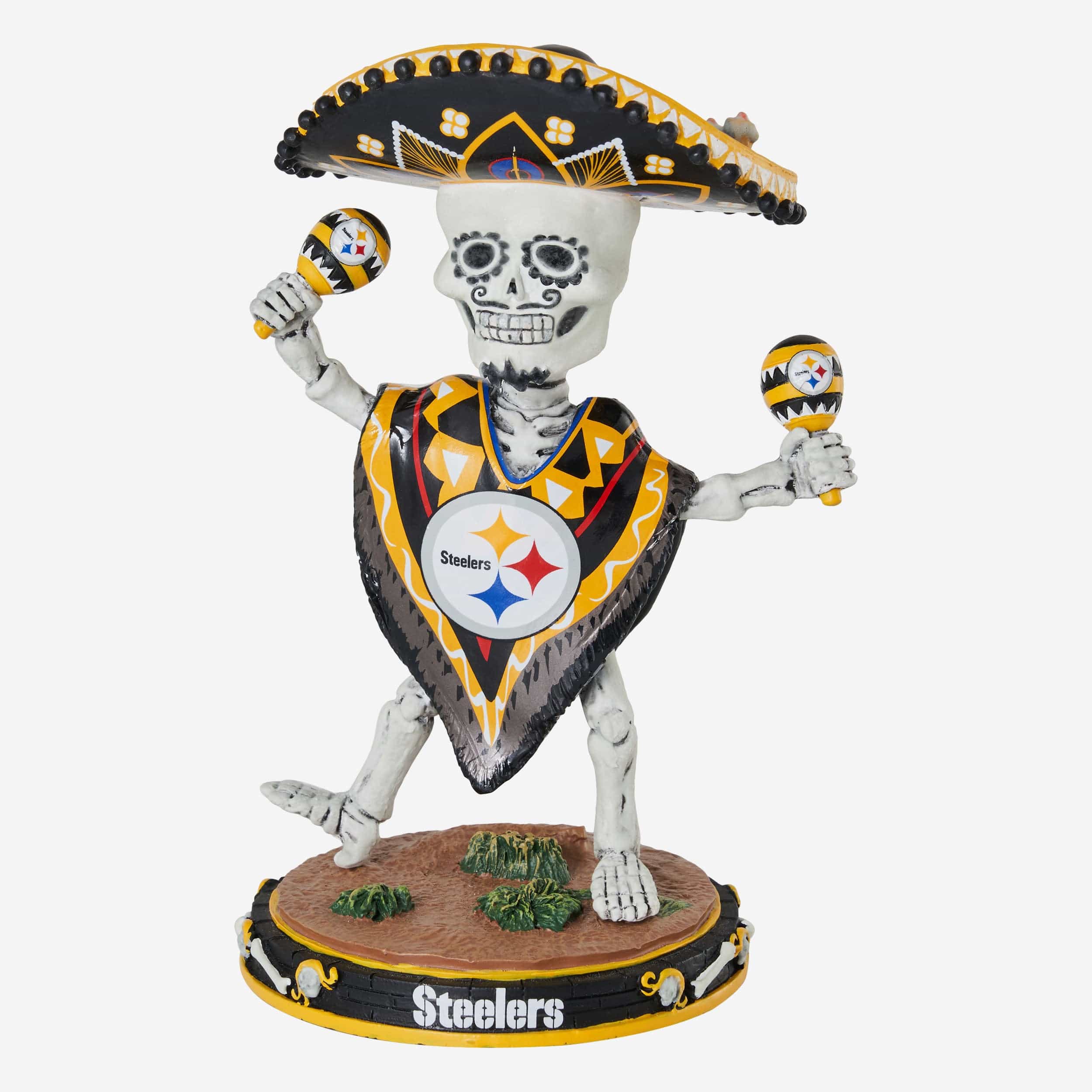 Pittsburgh Steelers Calavera Glow in the Dark Bobblehead