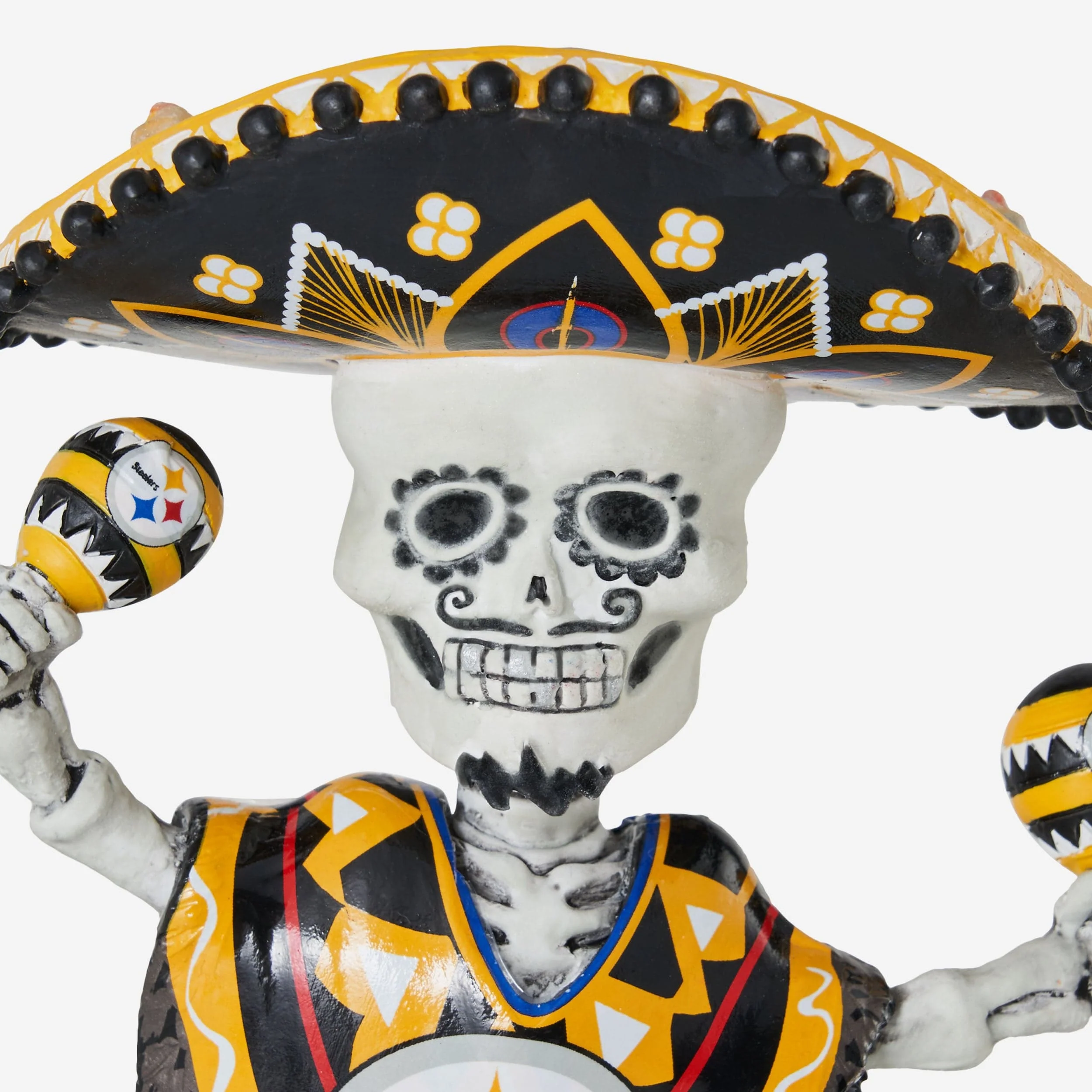 Pittsburgh Steelers Calavera Glow in the Dark Bobblehead - Image 3