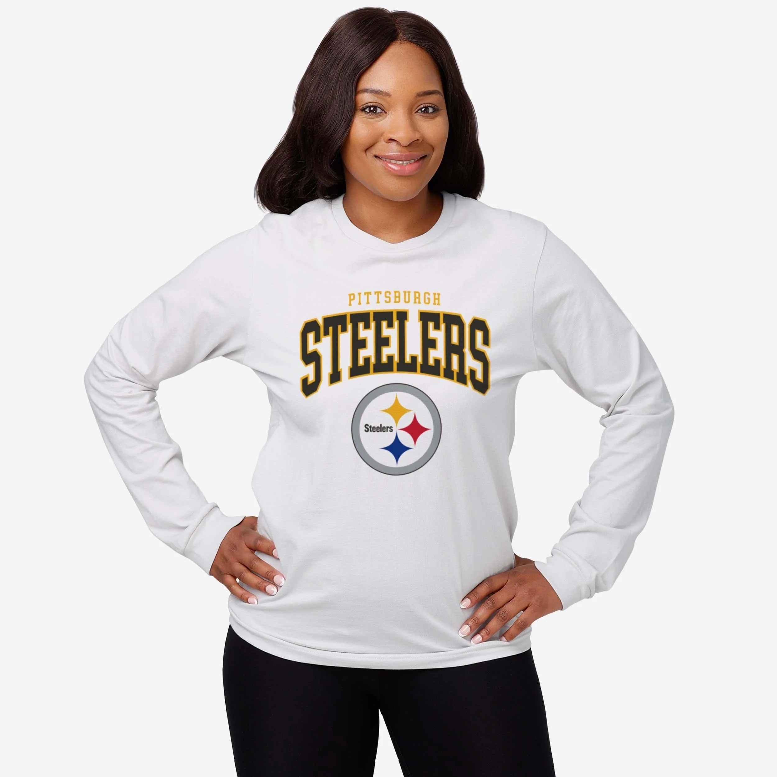 Pittsburgh Steelers Classic Logo Long Sleeve T-Shirt - Image 2