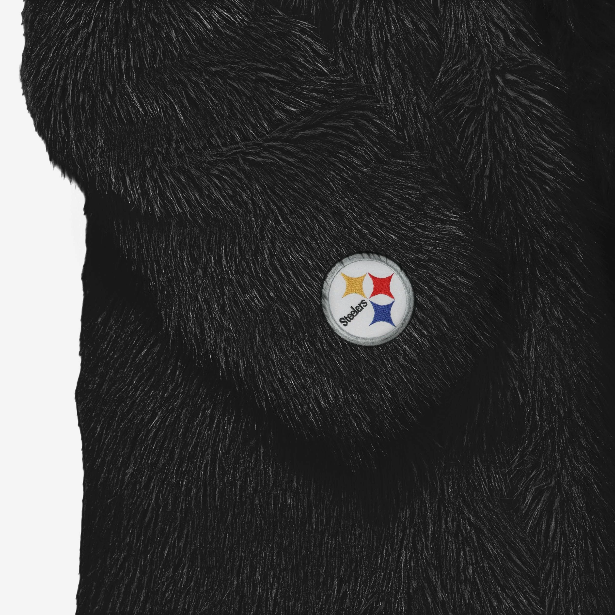 Pittsburgh Steelers Faux Fur Long Jacket - Image 3