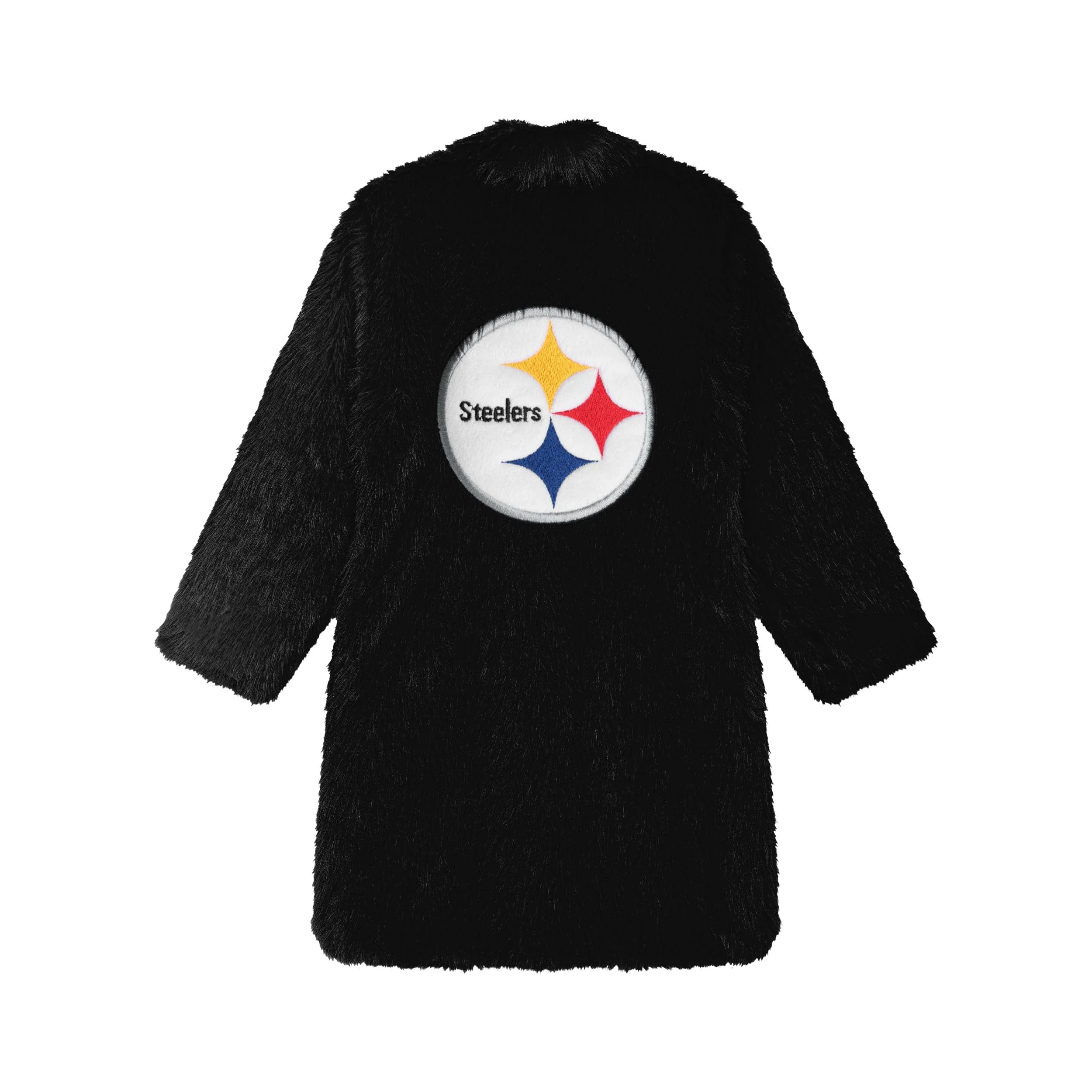 Pittsburgh Steelers Faux Fur Long Jacket - Image 5