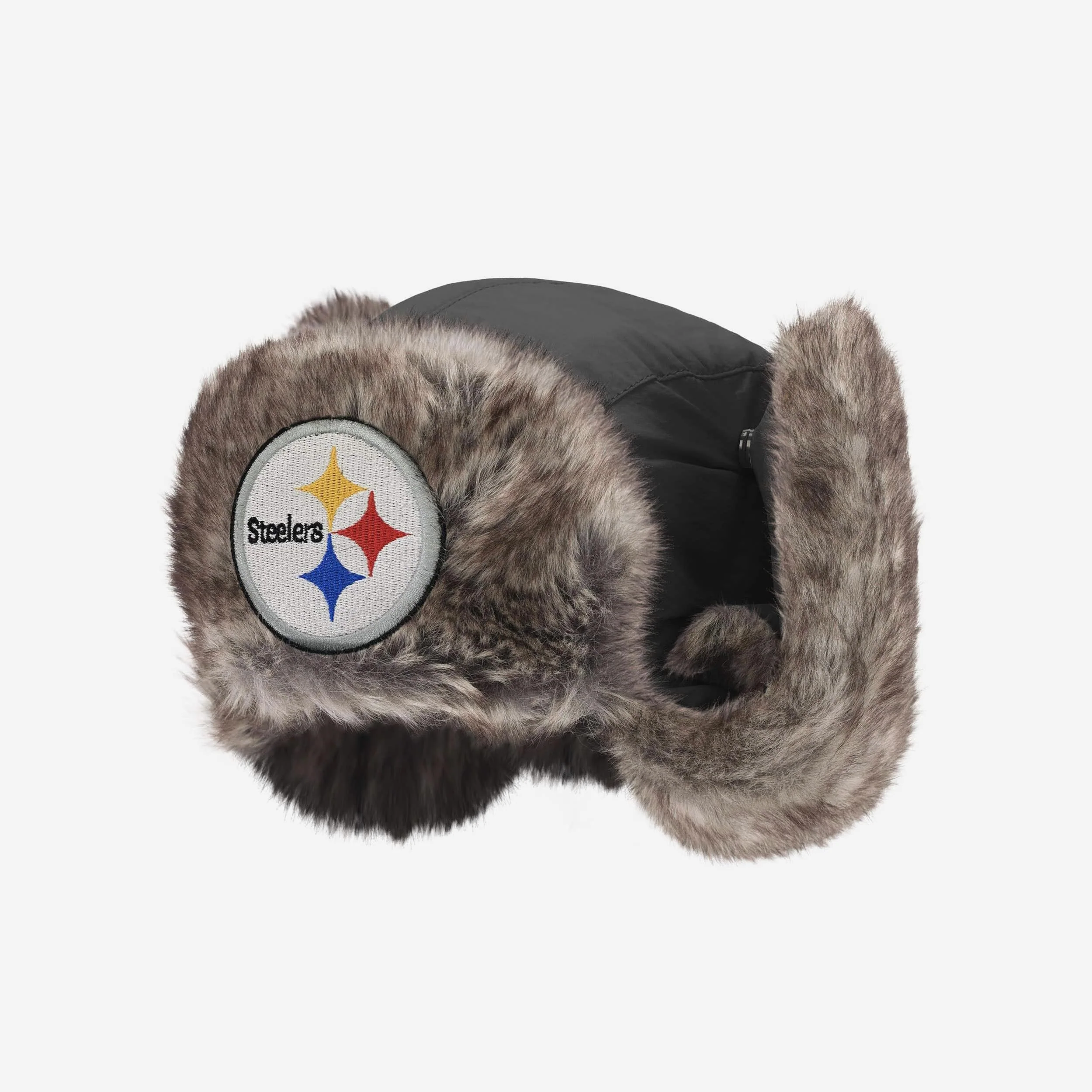 Pittsburgh Steelers Faux Fur Trapper Hat - Image 4