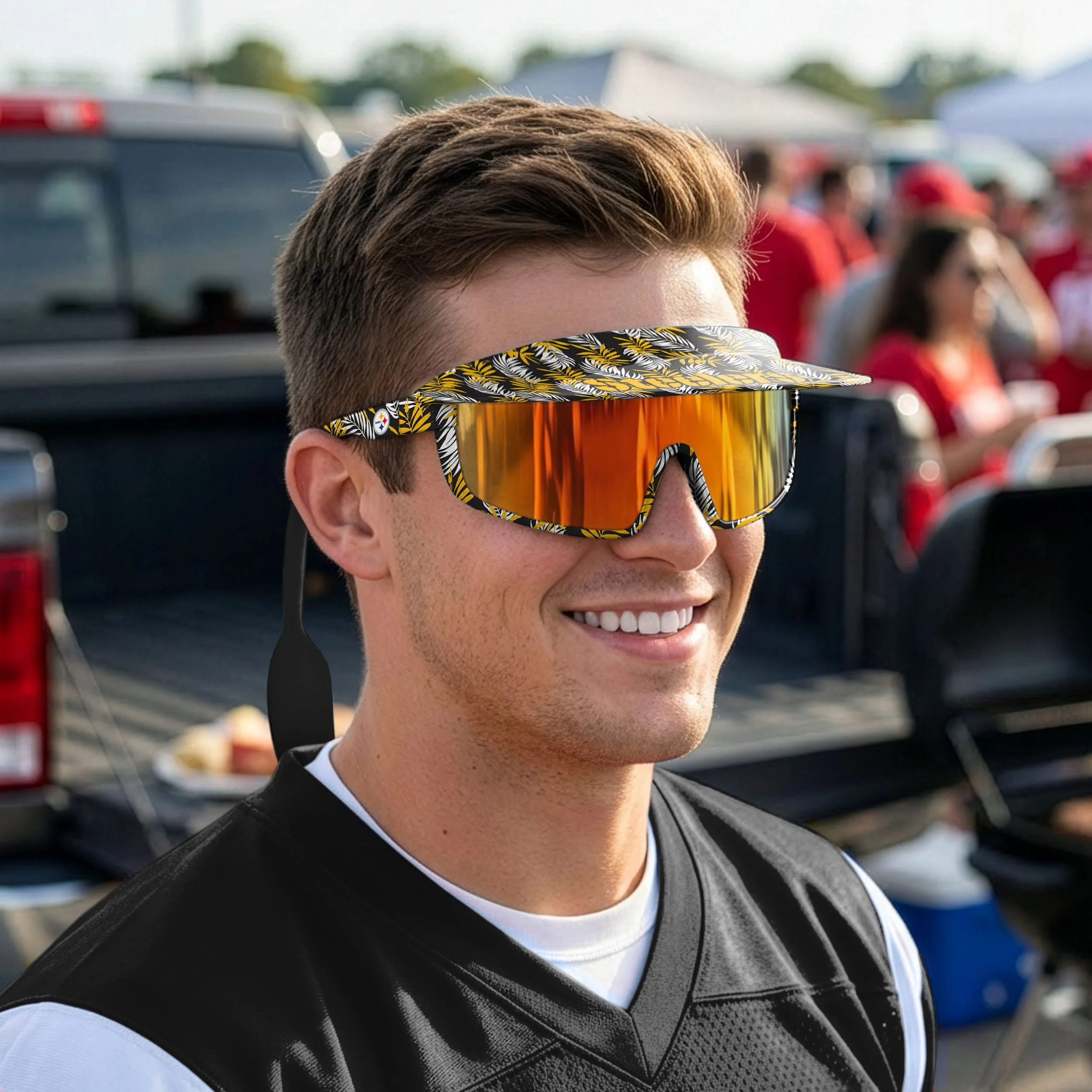 Pittsburgh Steelers Floral Visor Sunglasses - Image 4