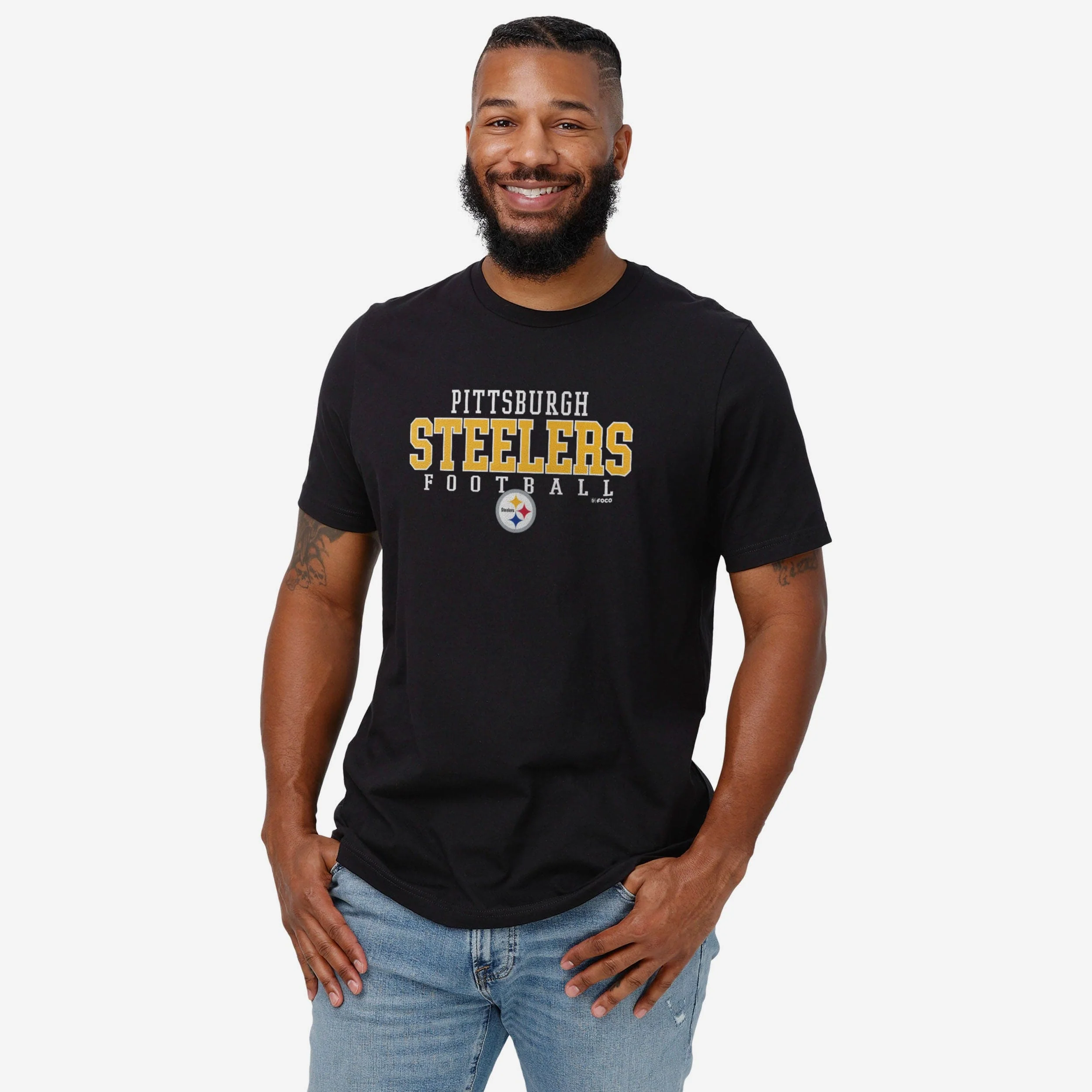Pittsburgh Steelers Football Wordmark T-Shirt - Image 2