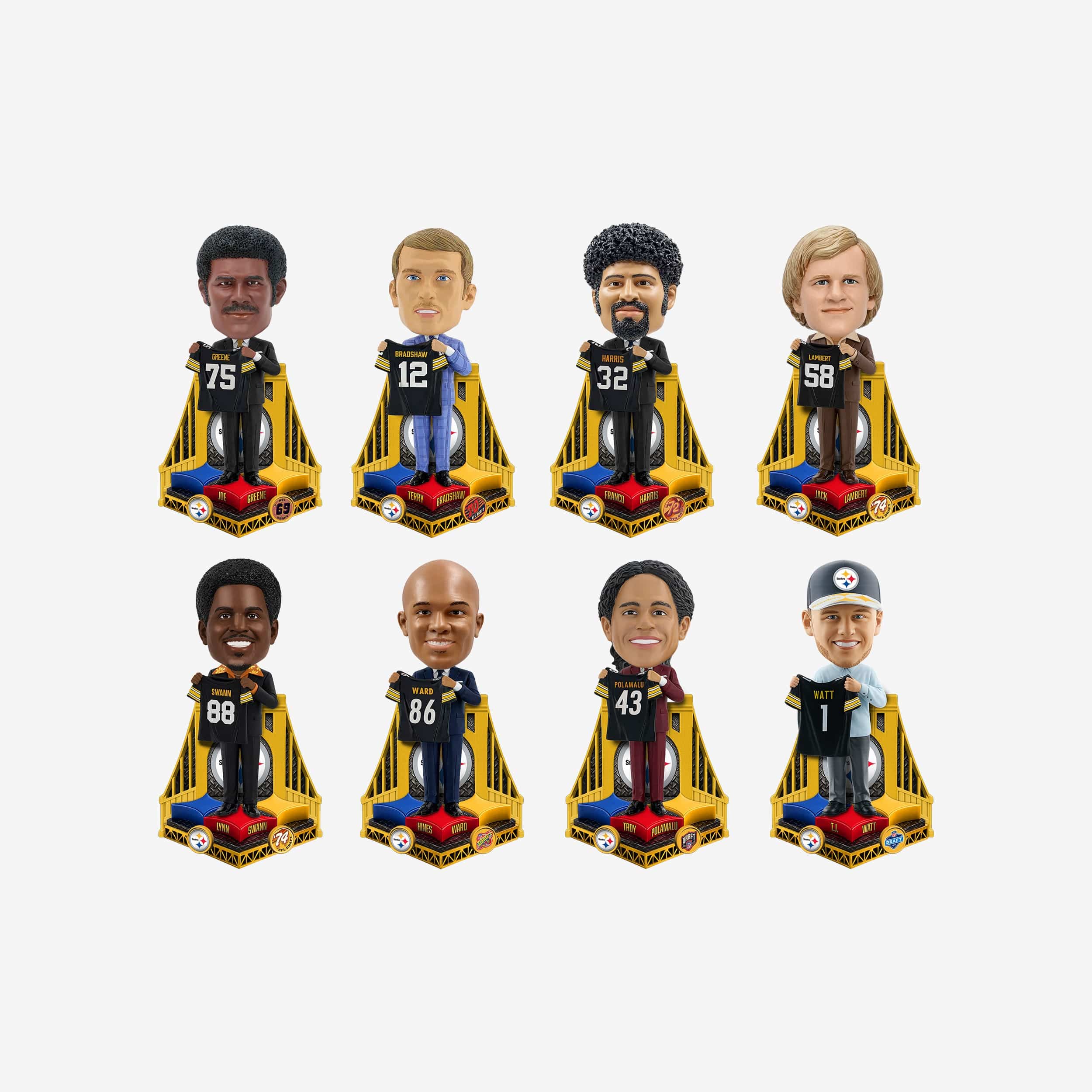 Pittsburgh Steelers Franchise Commemorative Draft Mini Bobblehead Boxed Set