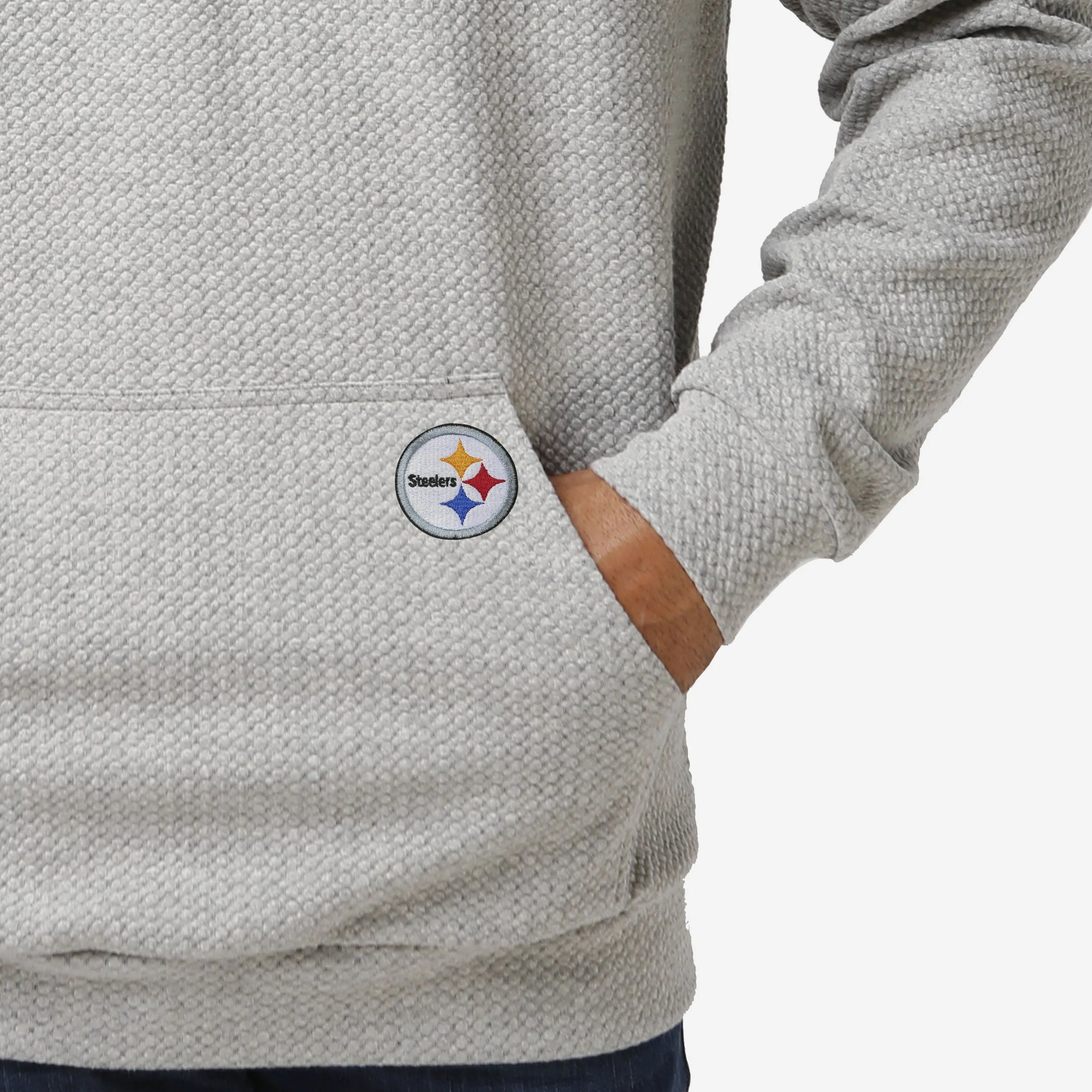 Pittsburgh Steelers Gray Woven Hoodie - Image 3