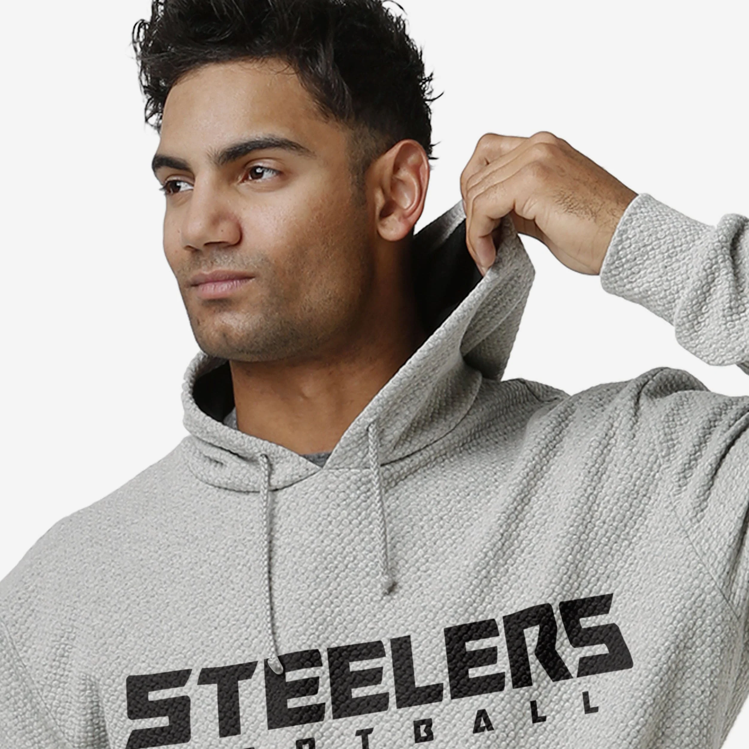 Pittsburgh Steelers Gray Woven Hoodie - Image 5