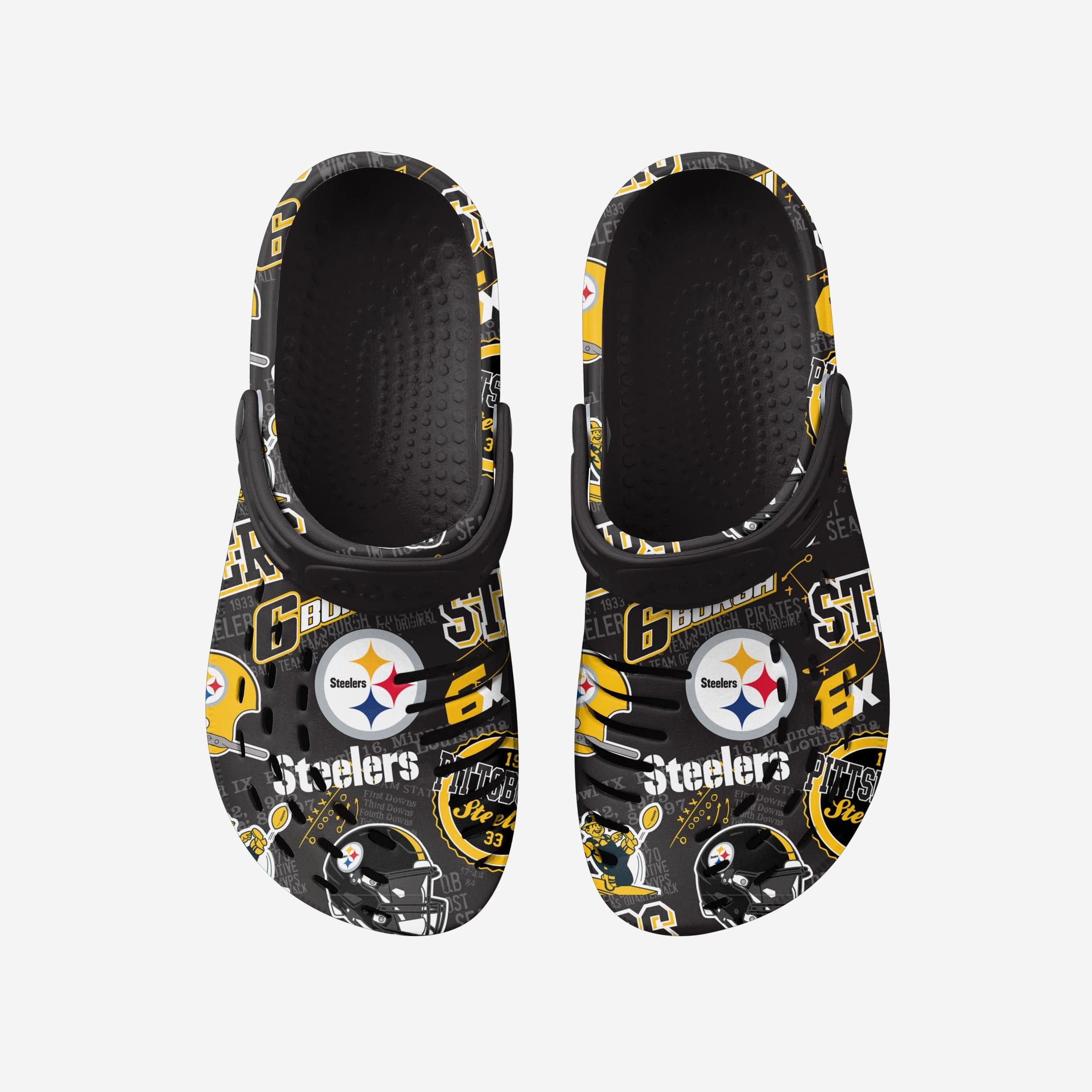 Pittsburgh Steelers Historic Print Clog With Strap - Image 4
