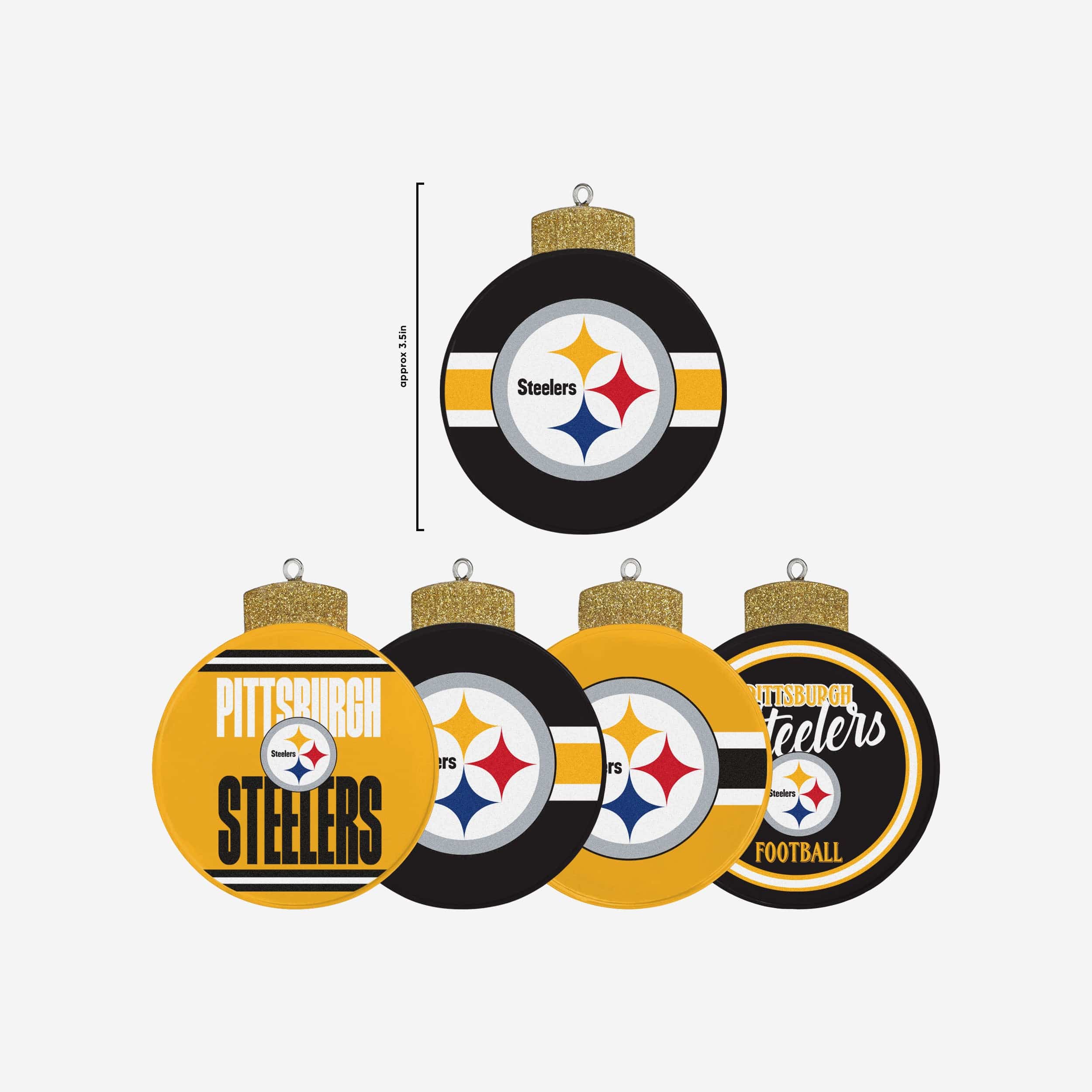 Pittsburgh Steelers Holiday 5 Pack Coaster Set - Image 5