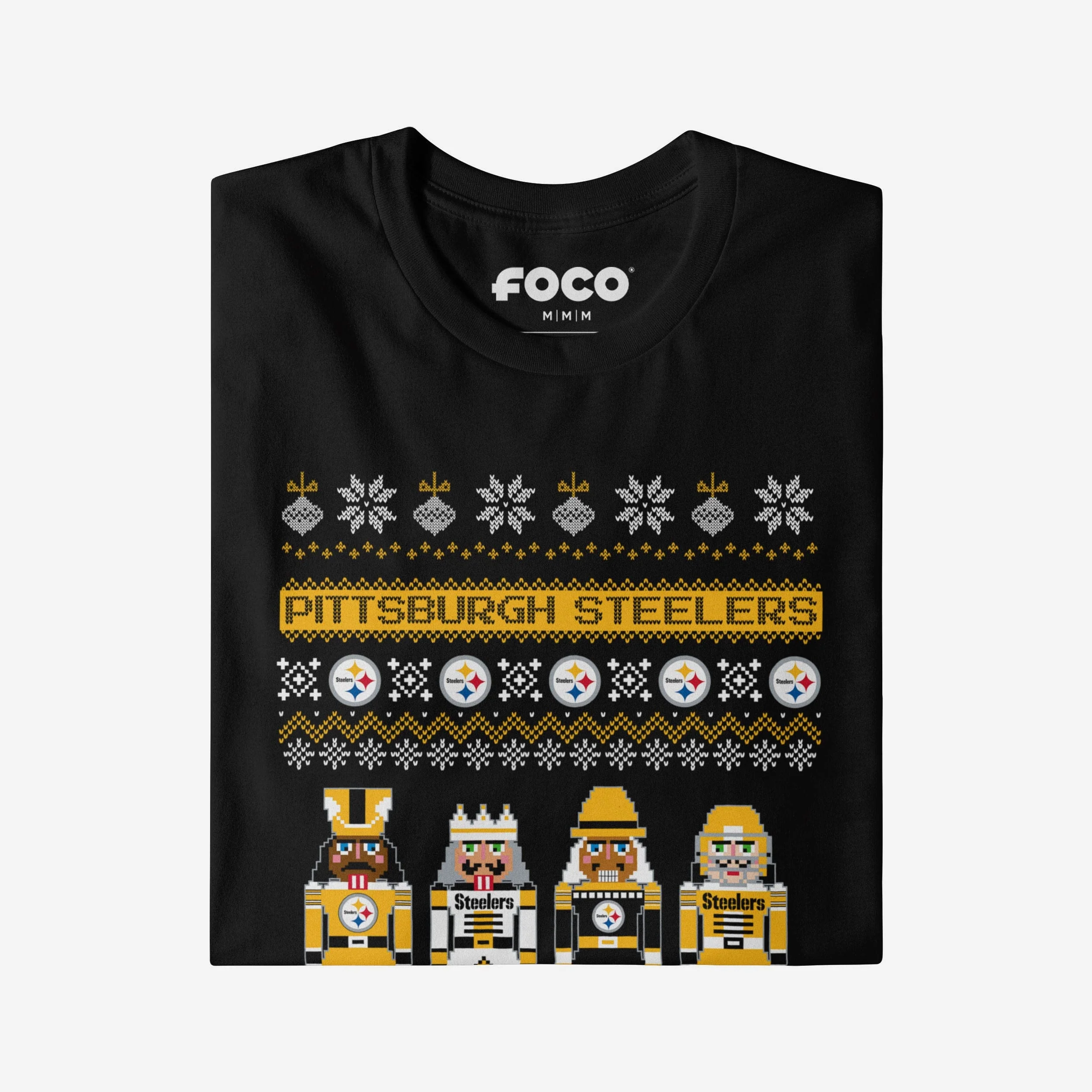 Pittsburgh Steelers Holiday Nutcracker Sweater T-Shirt - Image 4
