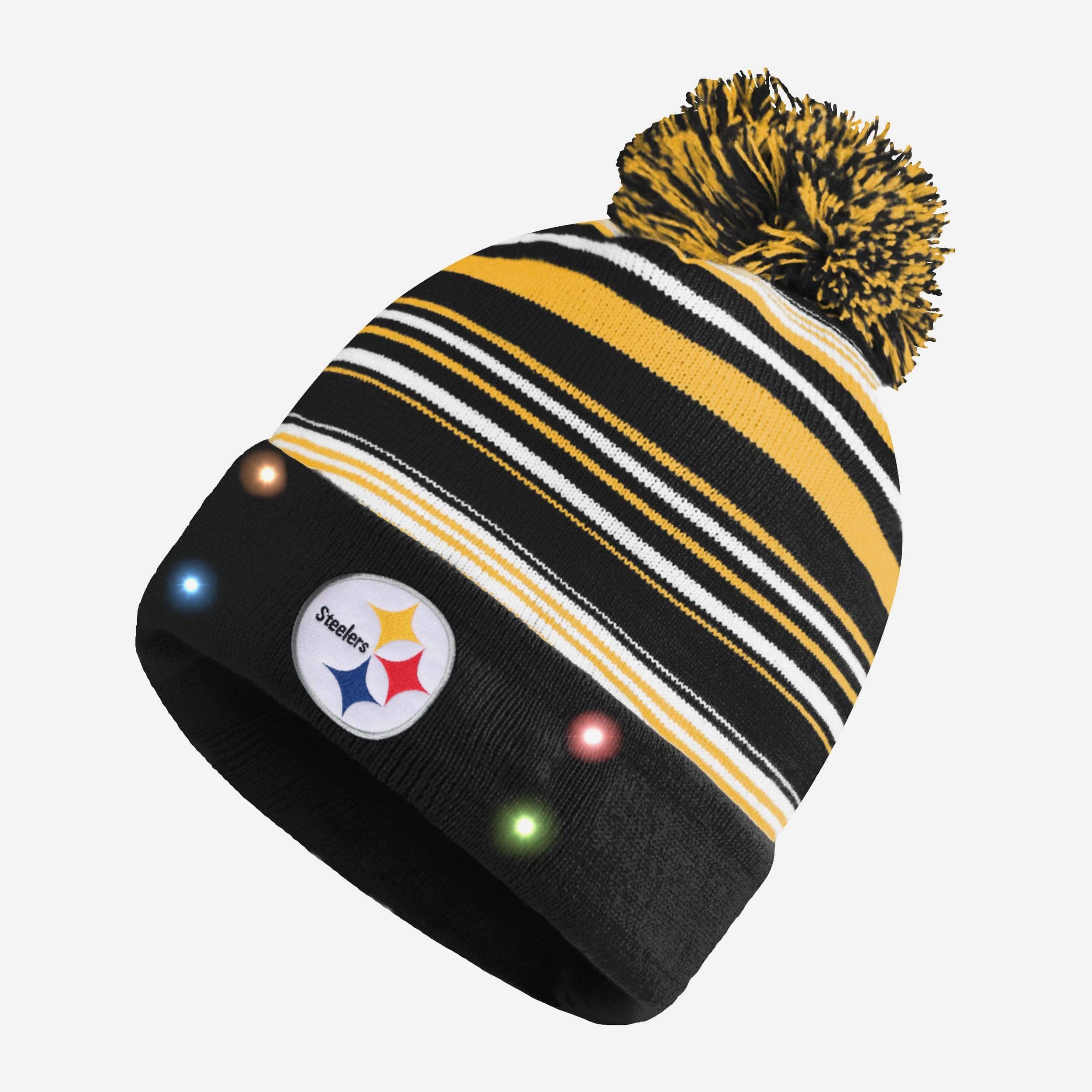Pittsburgh Steelers Horizontal Stripe Light Up Beanie