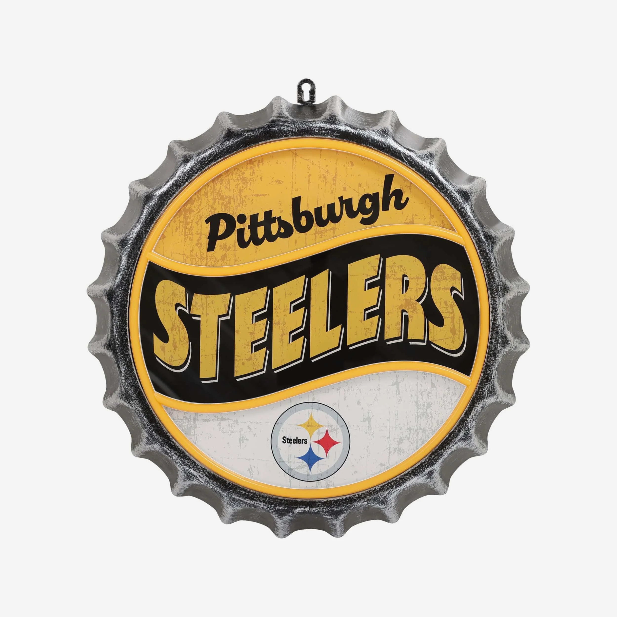 Pittsburgh Steelers LED Neon Backlit Bottle Cap Wall Sign