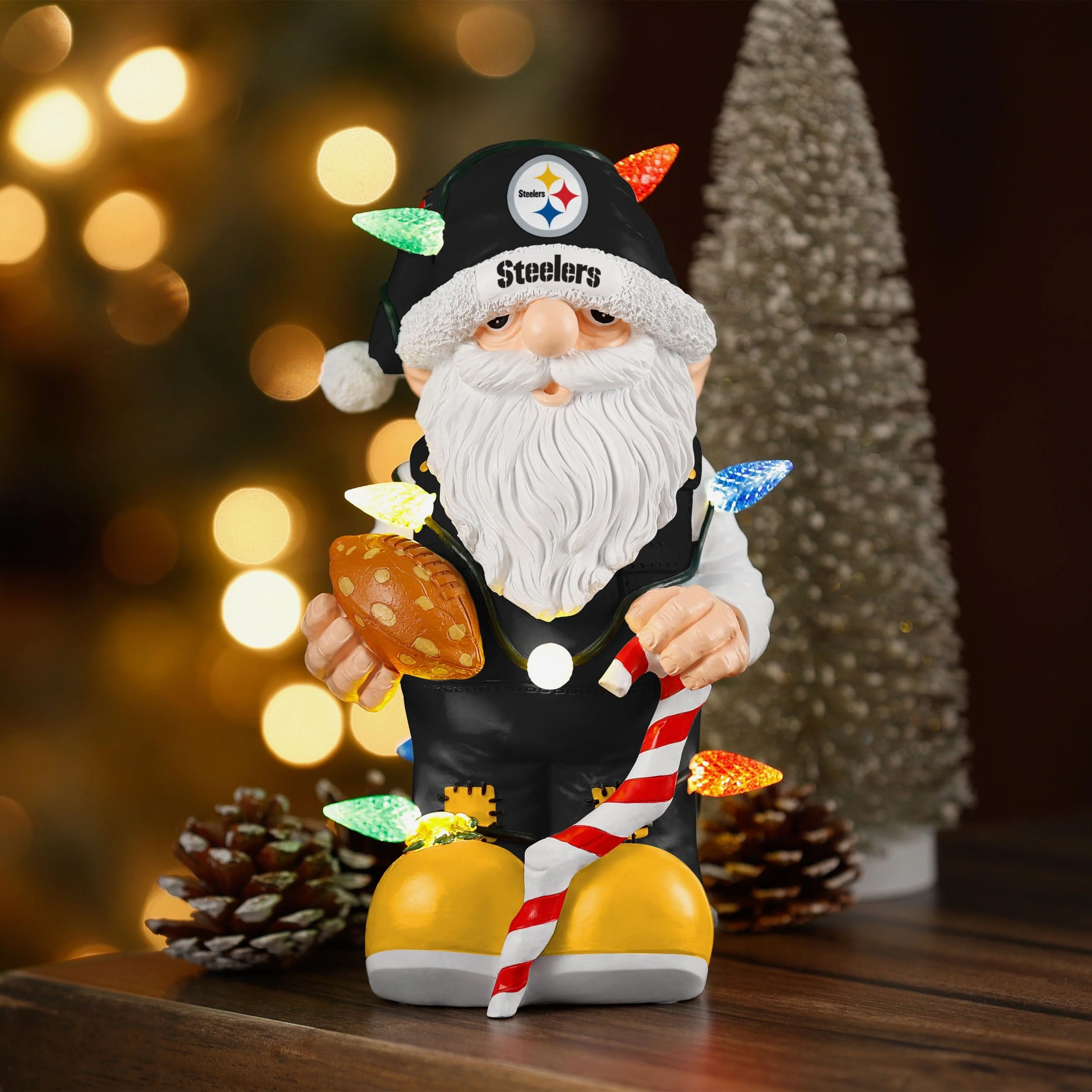 Pittsburgh Steelers Light Up Holiday Gnome - Image 2