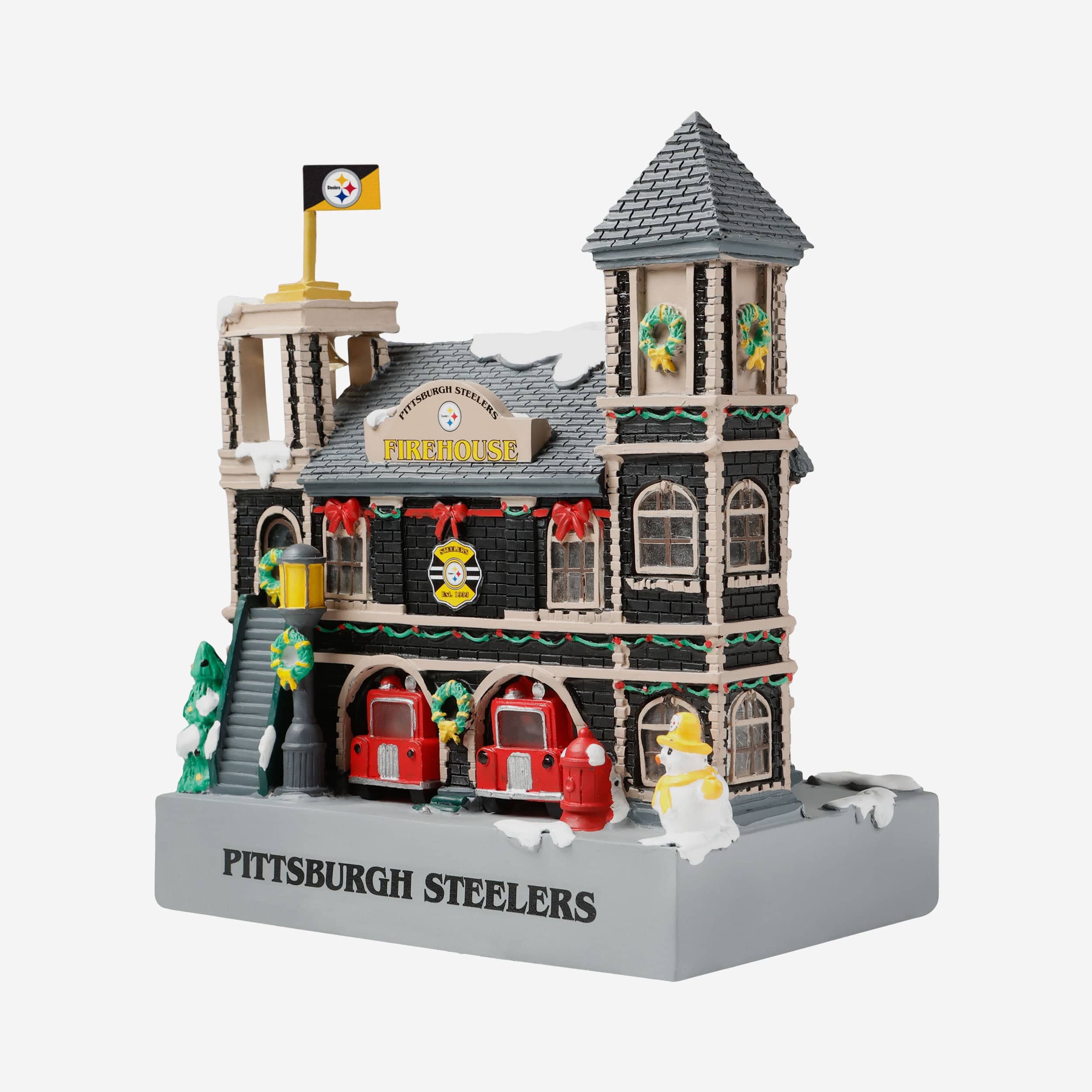 Pittsburgh Steelers Light Up Resin Team Firehouse - Image 4