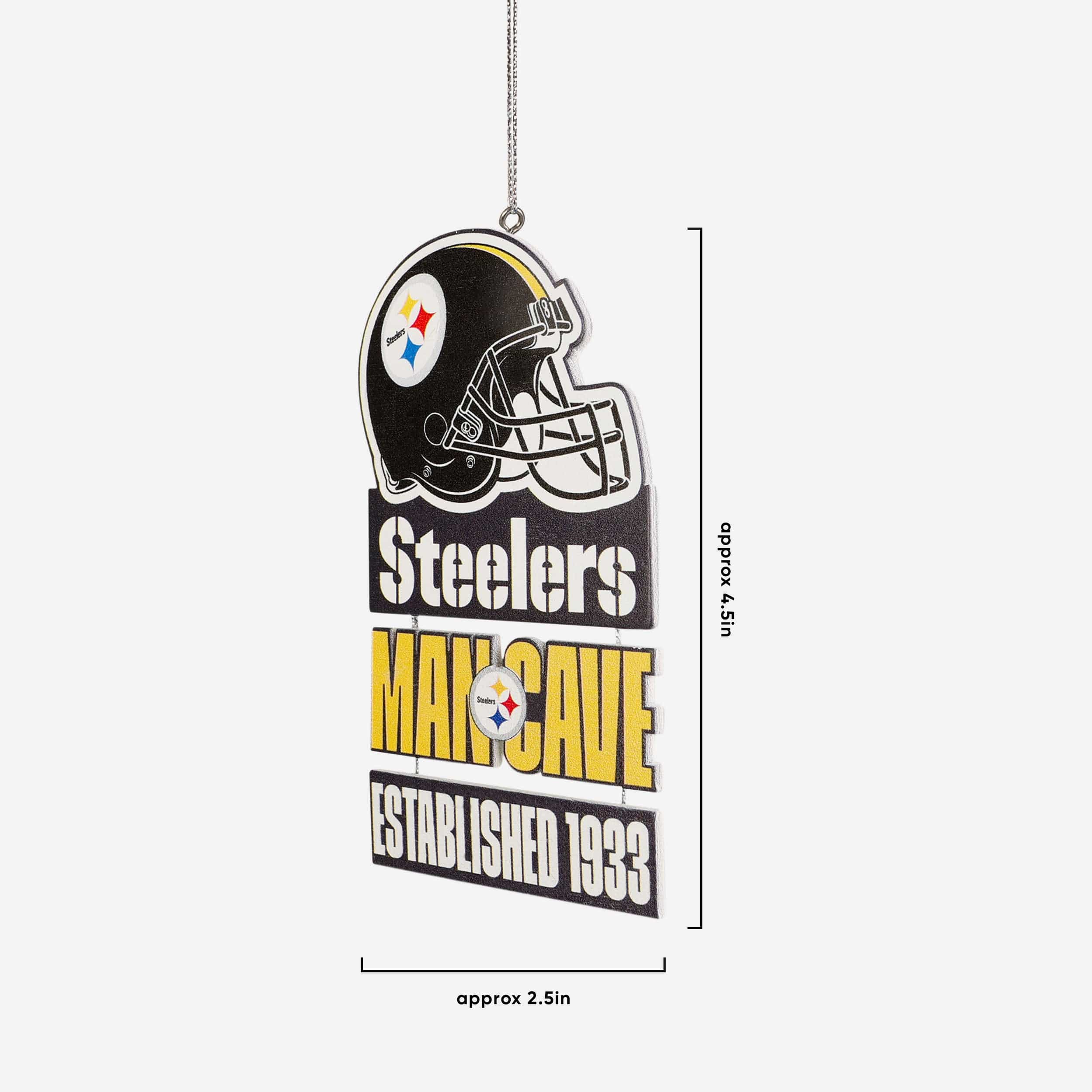Pittsburgh Steelers Mancave Sign Ornament - Image 2