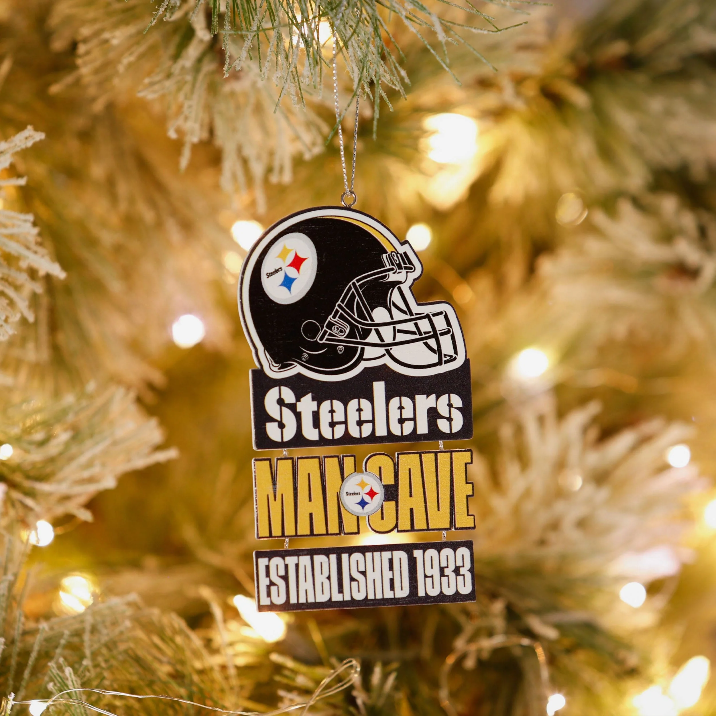 Pittsburgh Steelers Mancave Sign Ornament - Image 3