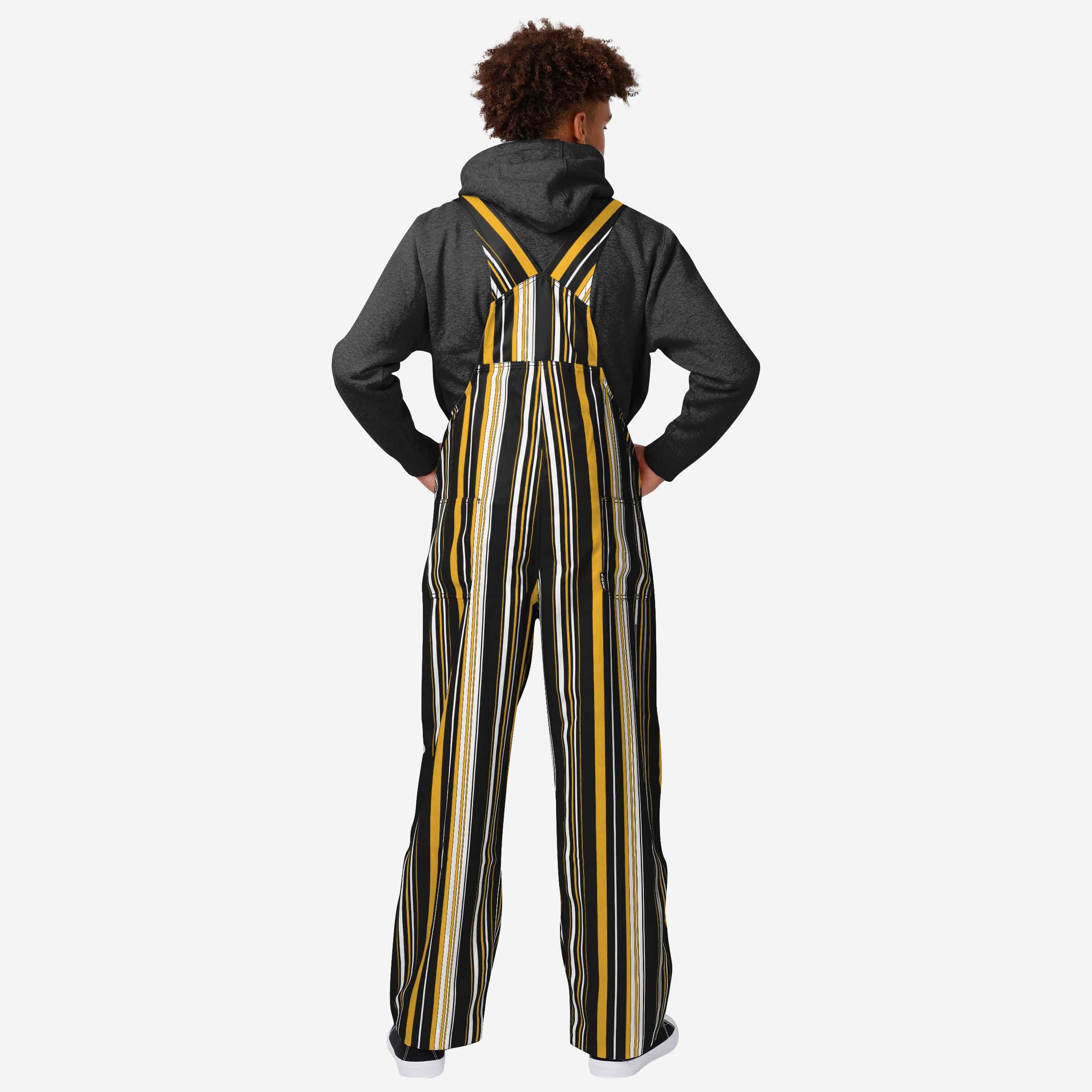 Pittsburgh Steelers Mens Hyper Stripe Bib Overalls - Image 2