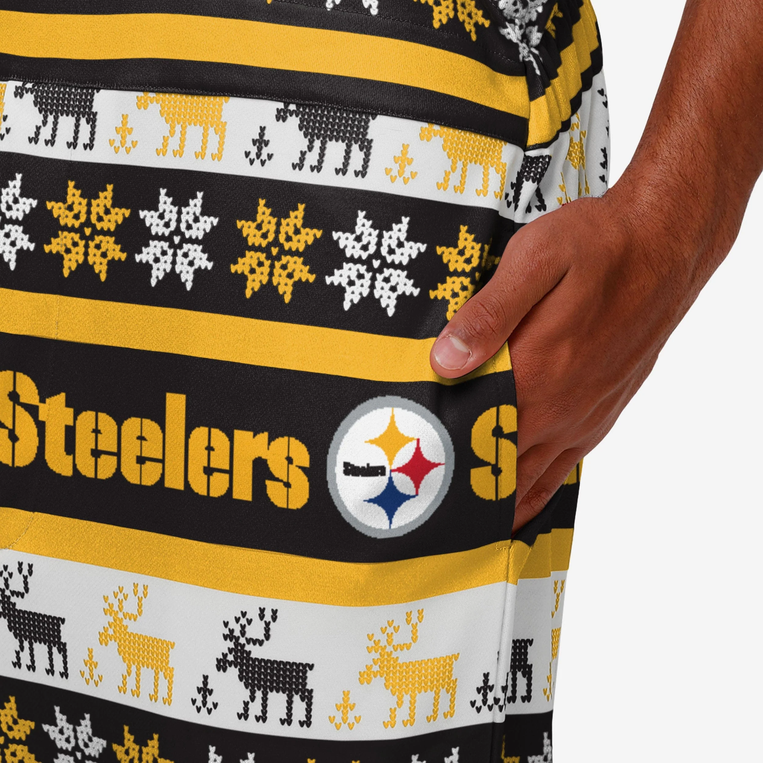 Pittsburgh Steelers Mens Ugly Home Gating Bib Overalls - Image 5