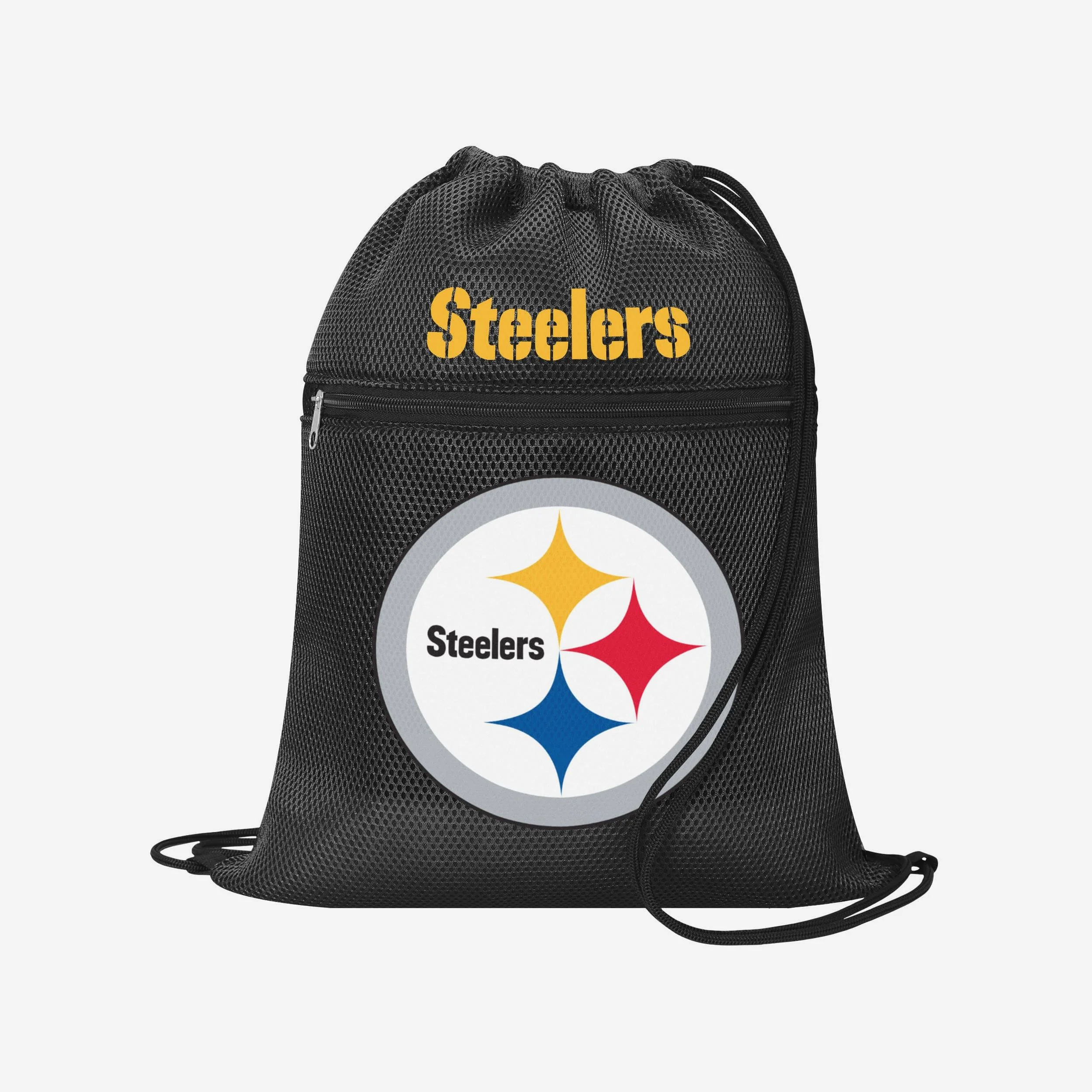 Pittsburgh Steelers Mesh Pocket Drawstring Backpack - Image 3