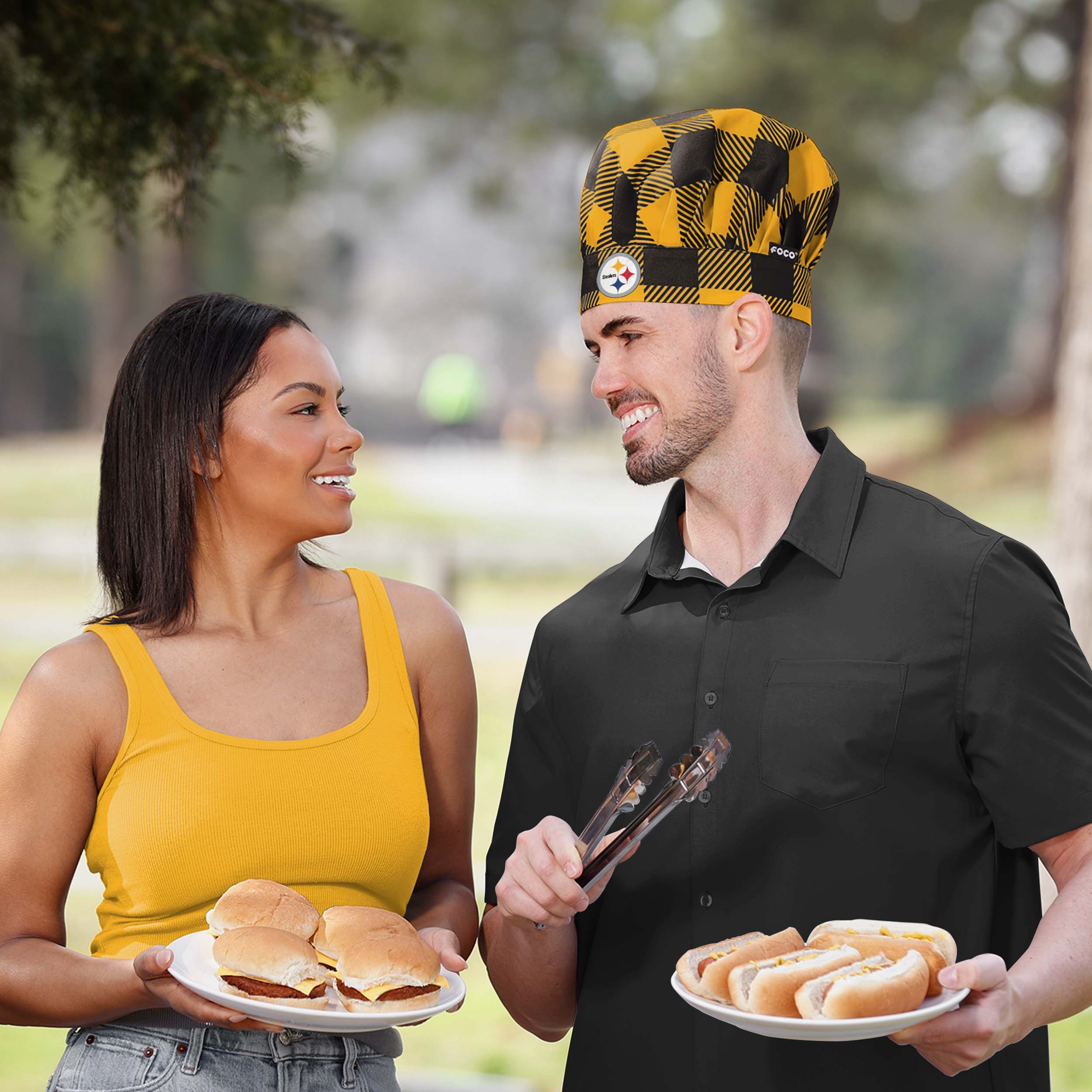 Pittsburgh Steelers Plaid Chef Hat - Image 3