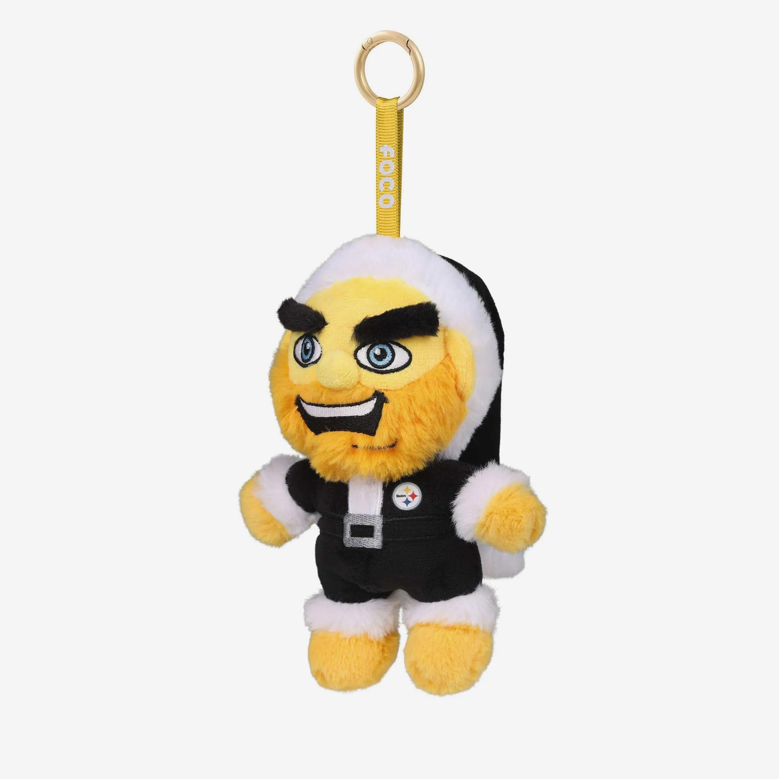 Pittsburgh Steelers Plush Mascot Santa Bag Charm Keychain - Image 3