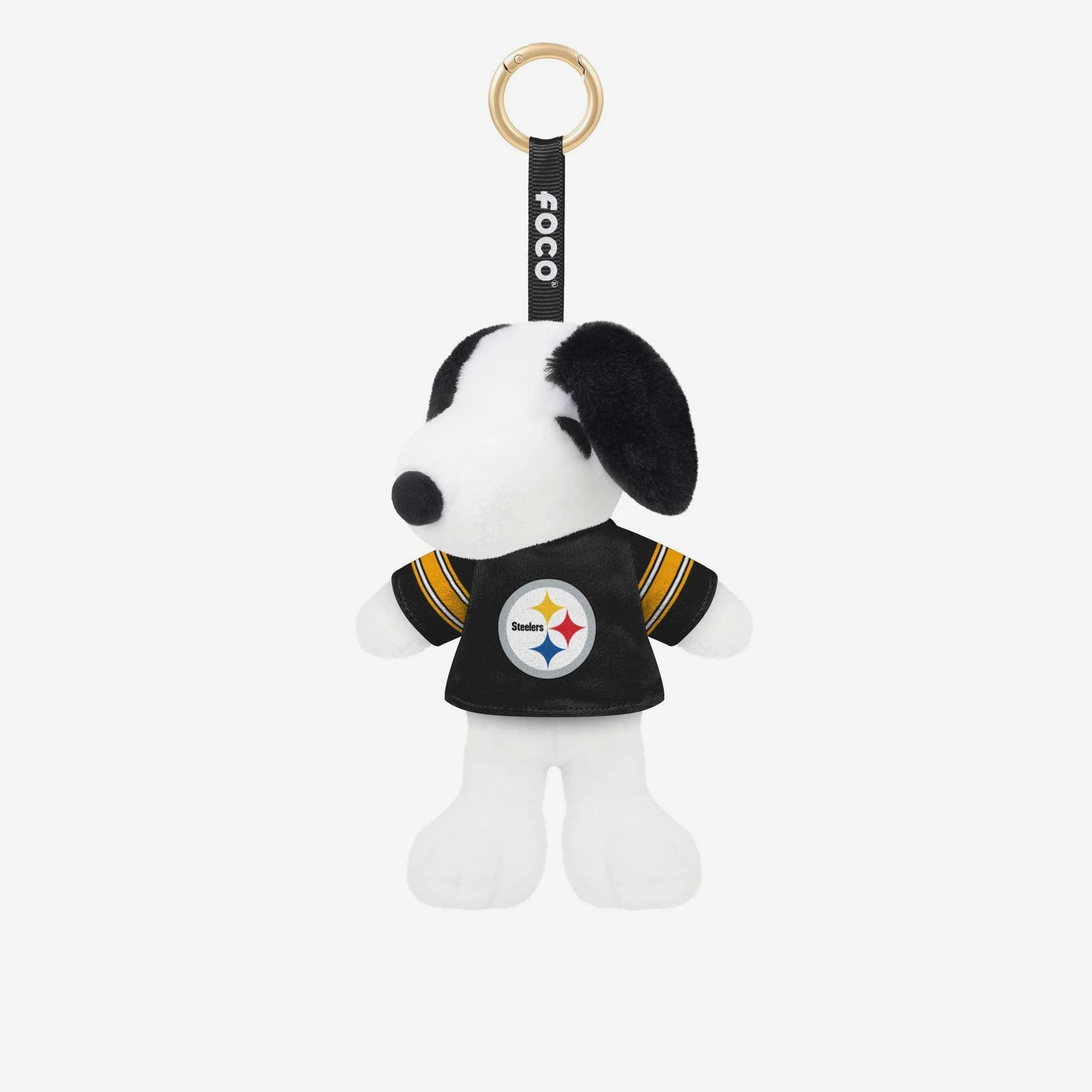 Pittsburgh Steelers Plush Snoopy Peanuts Bag Charm Keychain