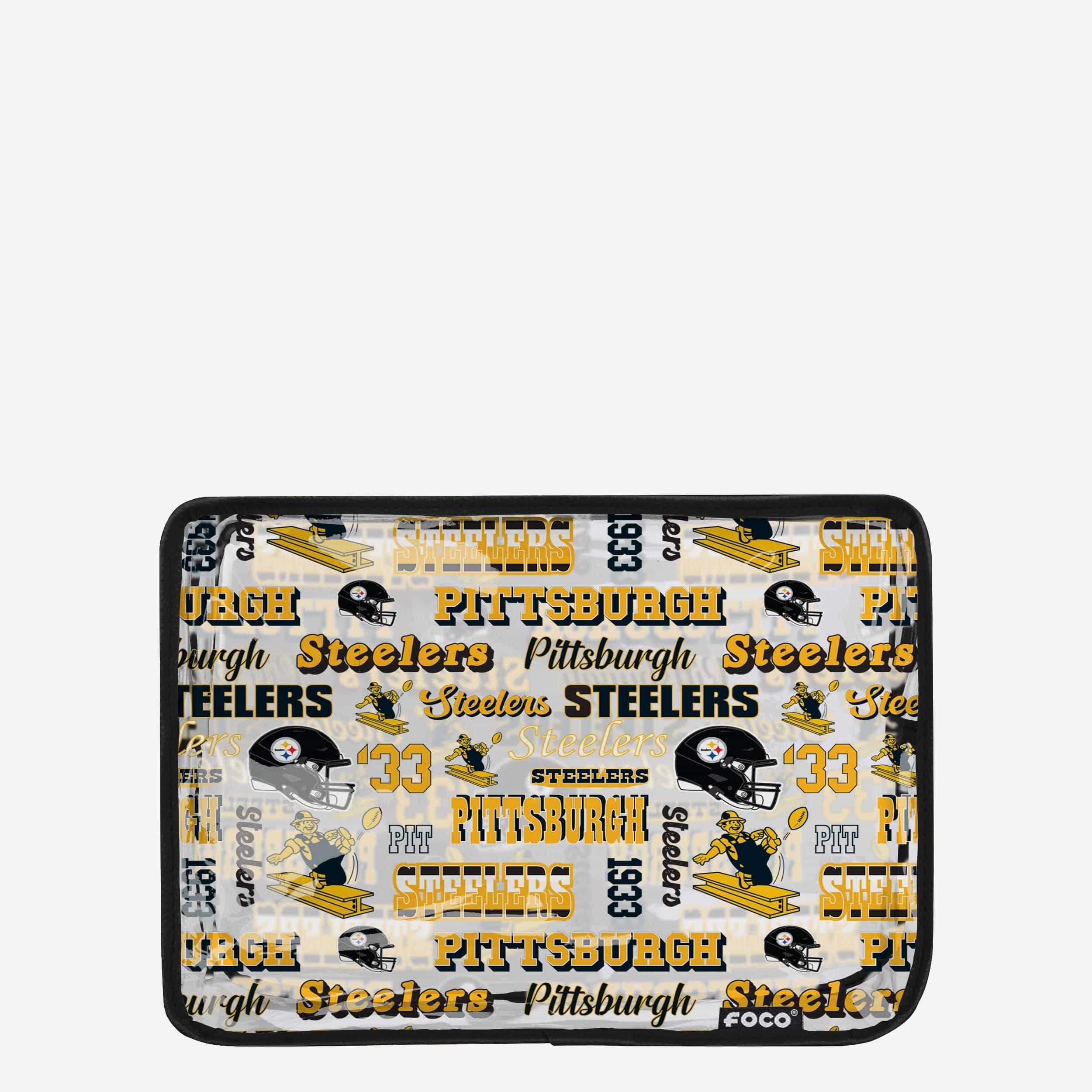 Pittsburgh Steelers Repeat Retro Print Clear Cosmetic Bag - Image 3