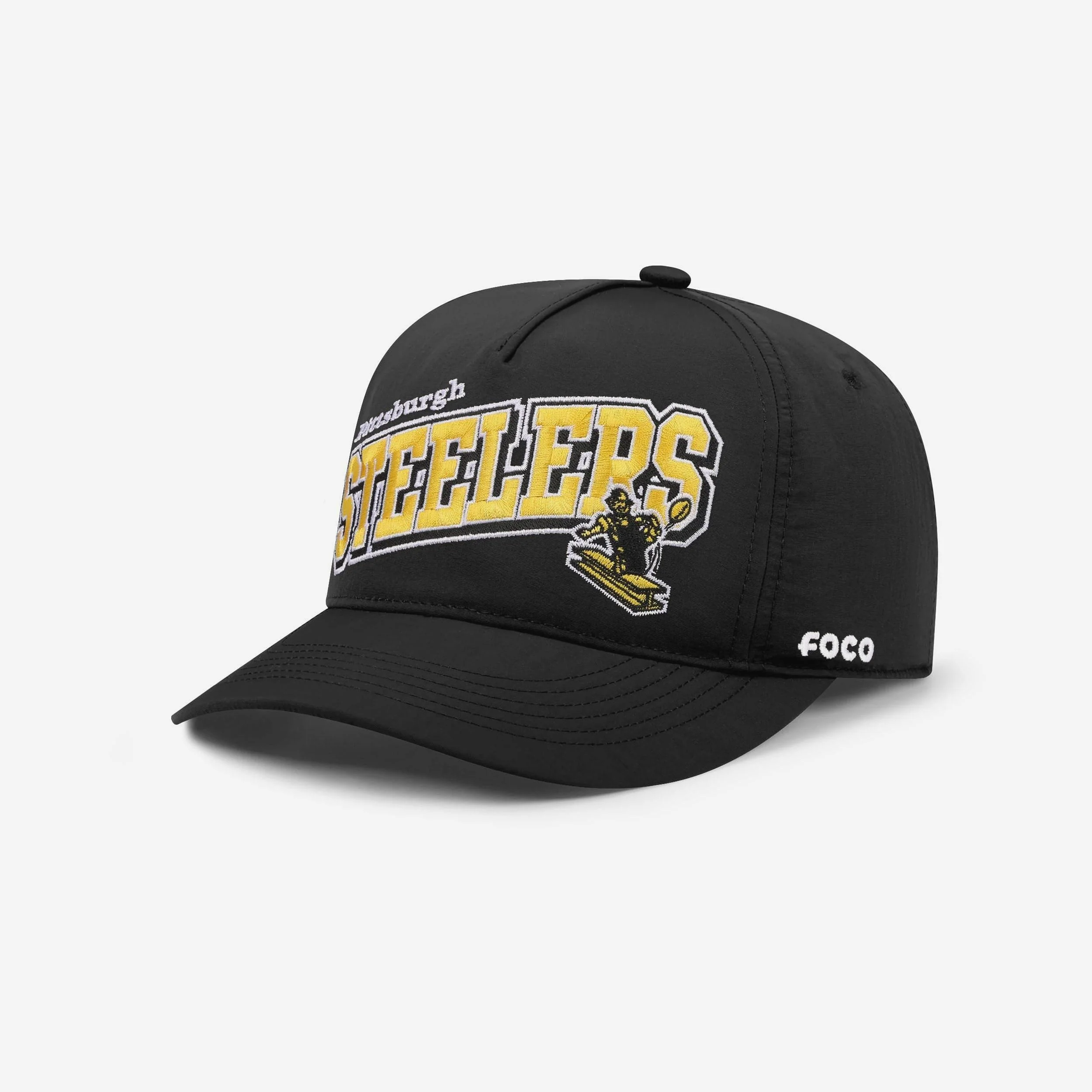 Pittsburgh Steelers Retro Wavy Wordmark Poly Marquee RF Cap