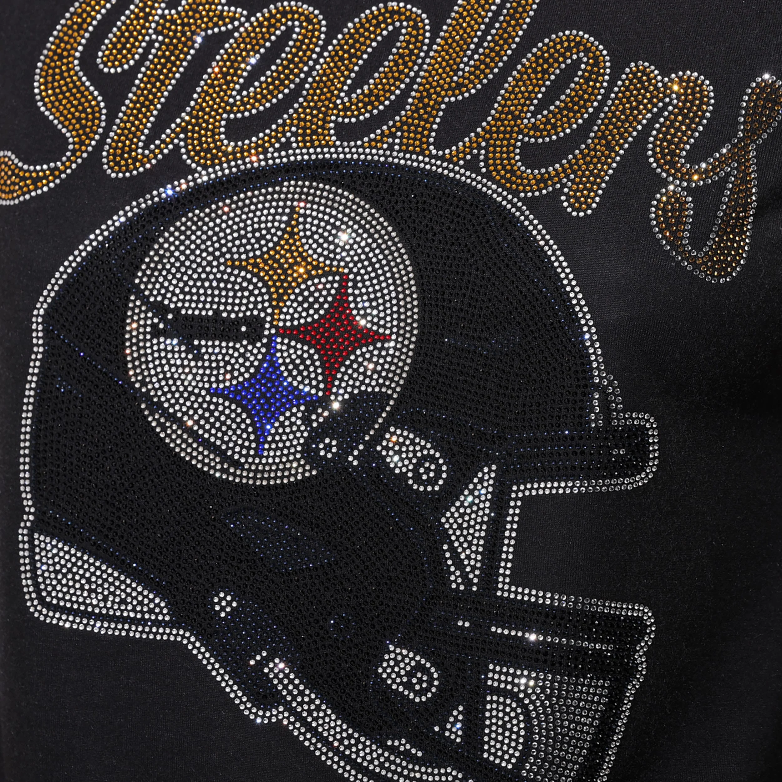 Pittsburgh Steelers Rhinestone Raglan T-Shirt - Image 2