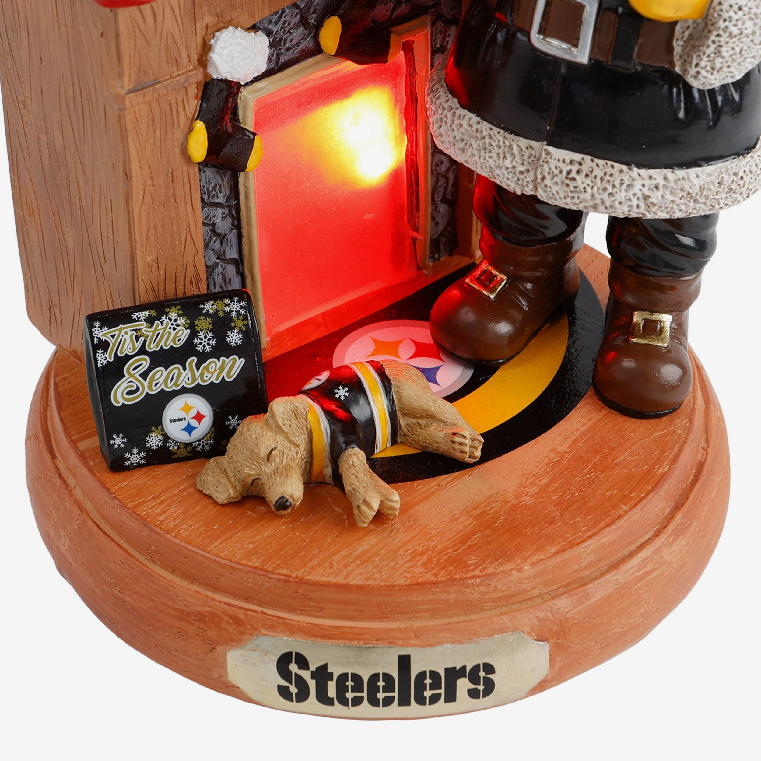 Pittsburgh Steelers Santa Fireplace Figurine - Image 3