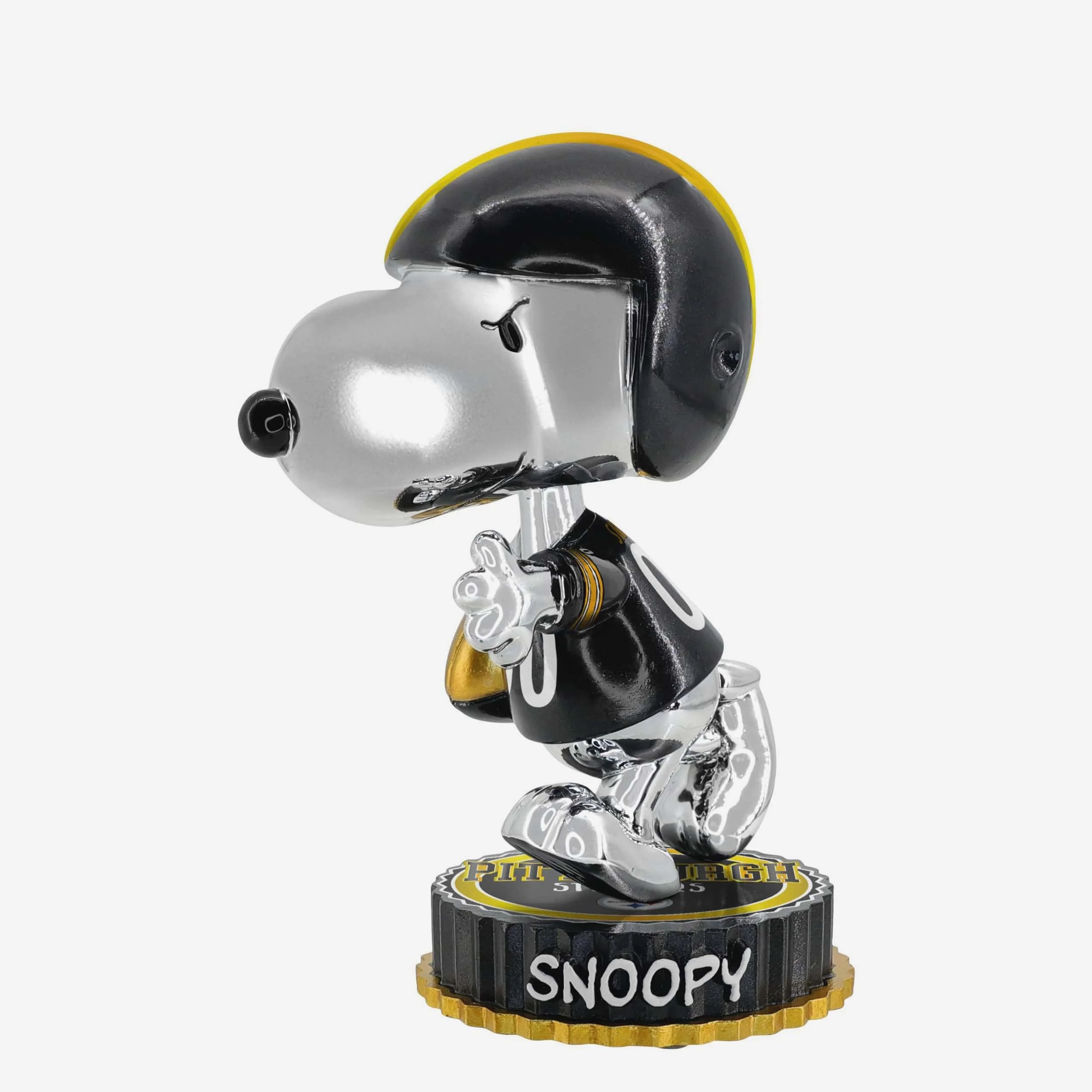 Pittsburgh Steelers Snoopy Peanuts Electroplated Medium Bighead Bobblehead