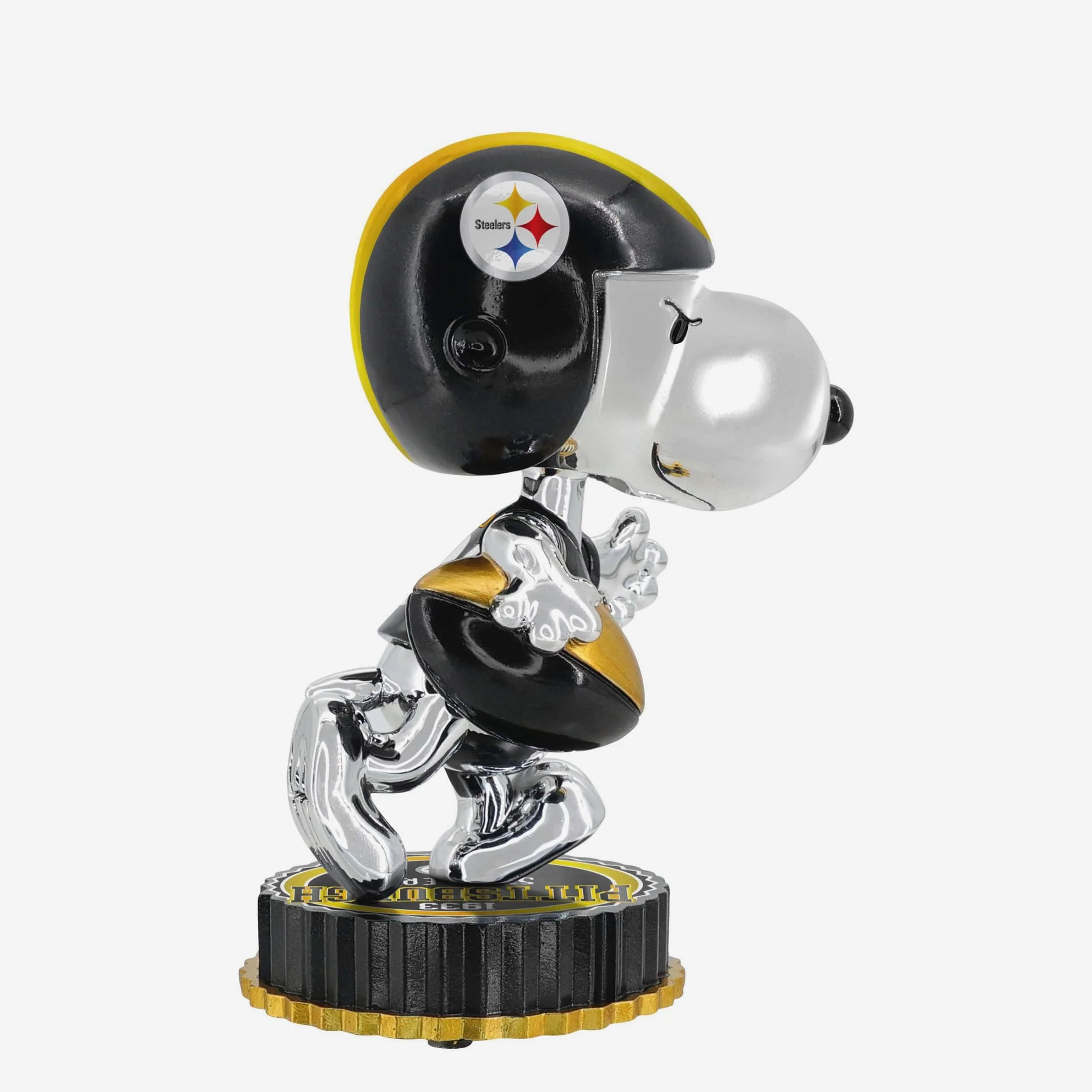 Pittsburgh Steelers Snoopy Peanuts Electroplated Medium Bighead Bobblehead - Image 4
