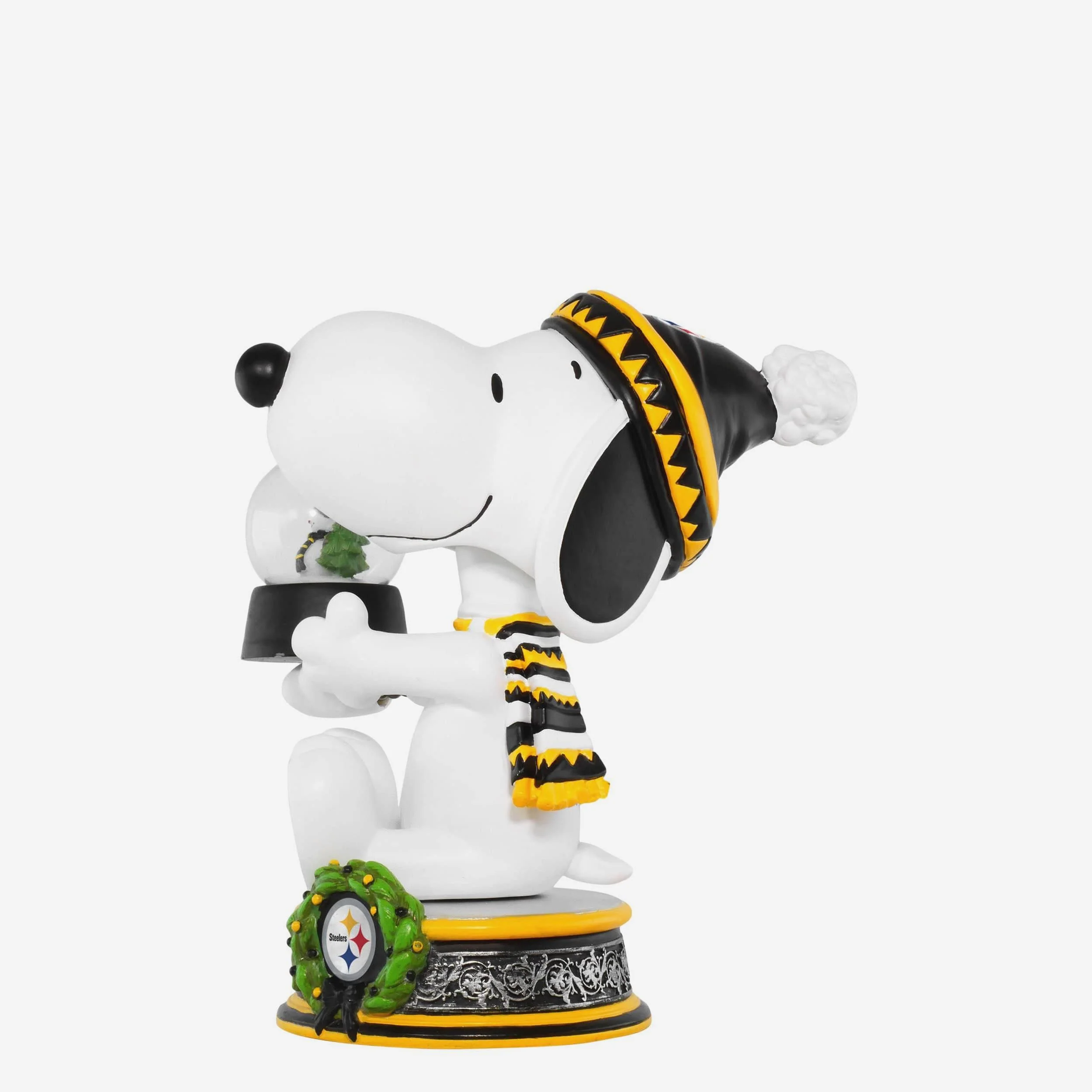 Pittsburgh Steelers Snoopy Peanuts Snow Globe Bobblehead - Image 4