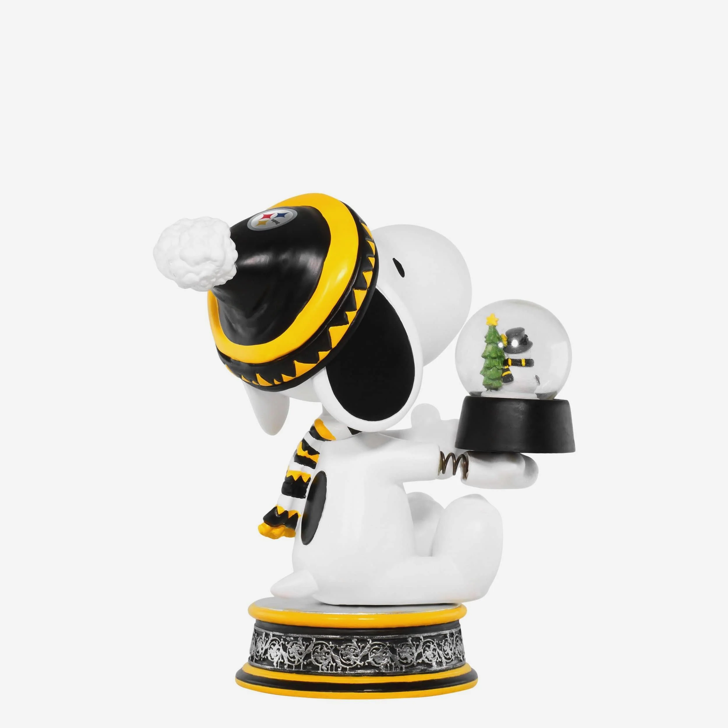 Pittsburgh Steelers Snoopy Peanuts Snow Globe Bobblehead - Image 5