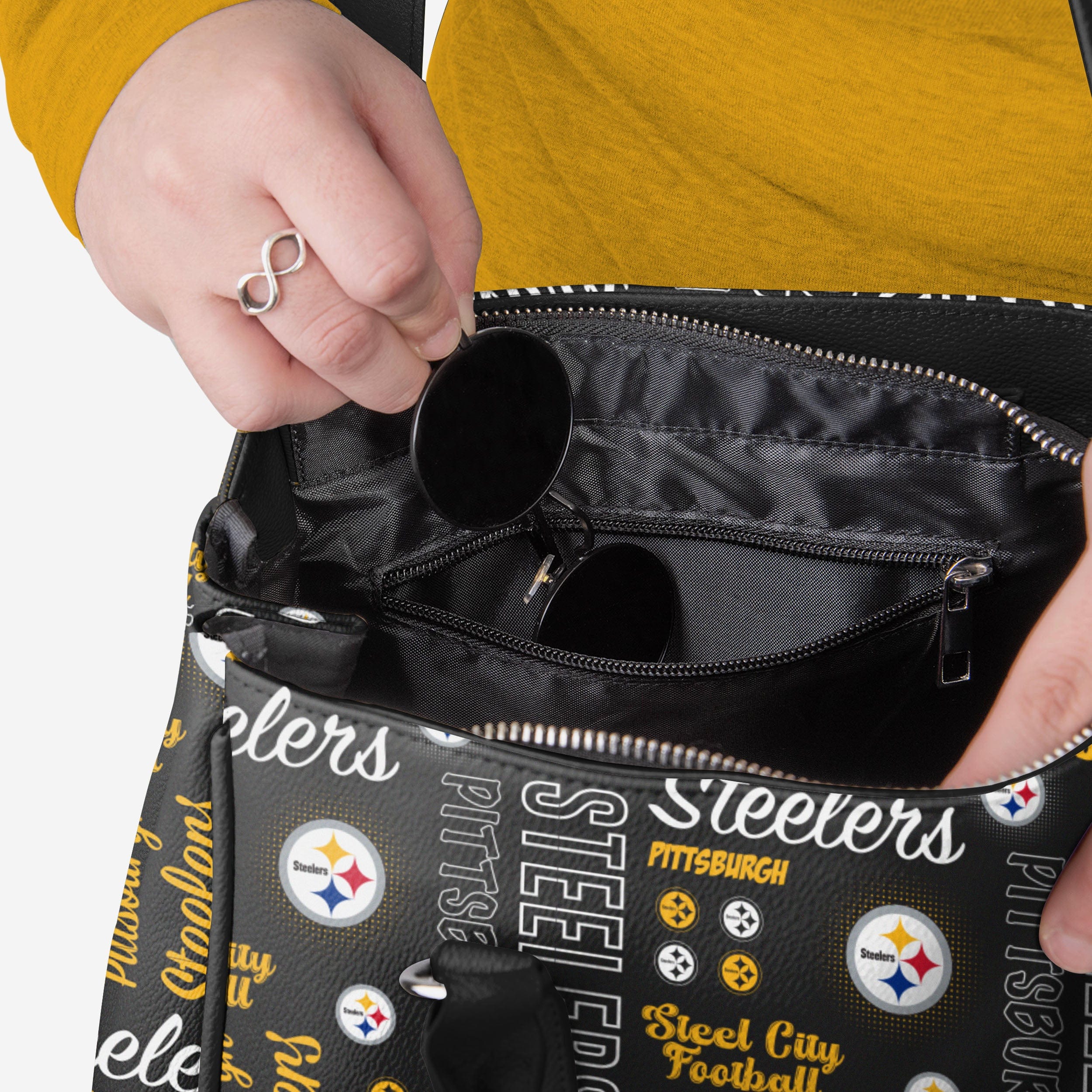 Pittsburgh Steelers Spirited Style Printed Collection Purse - Image 3
