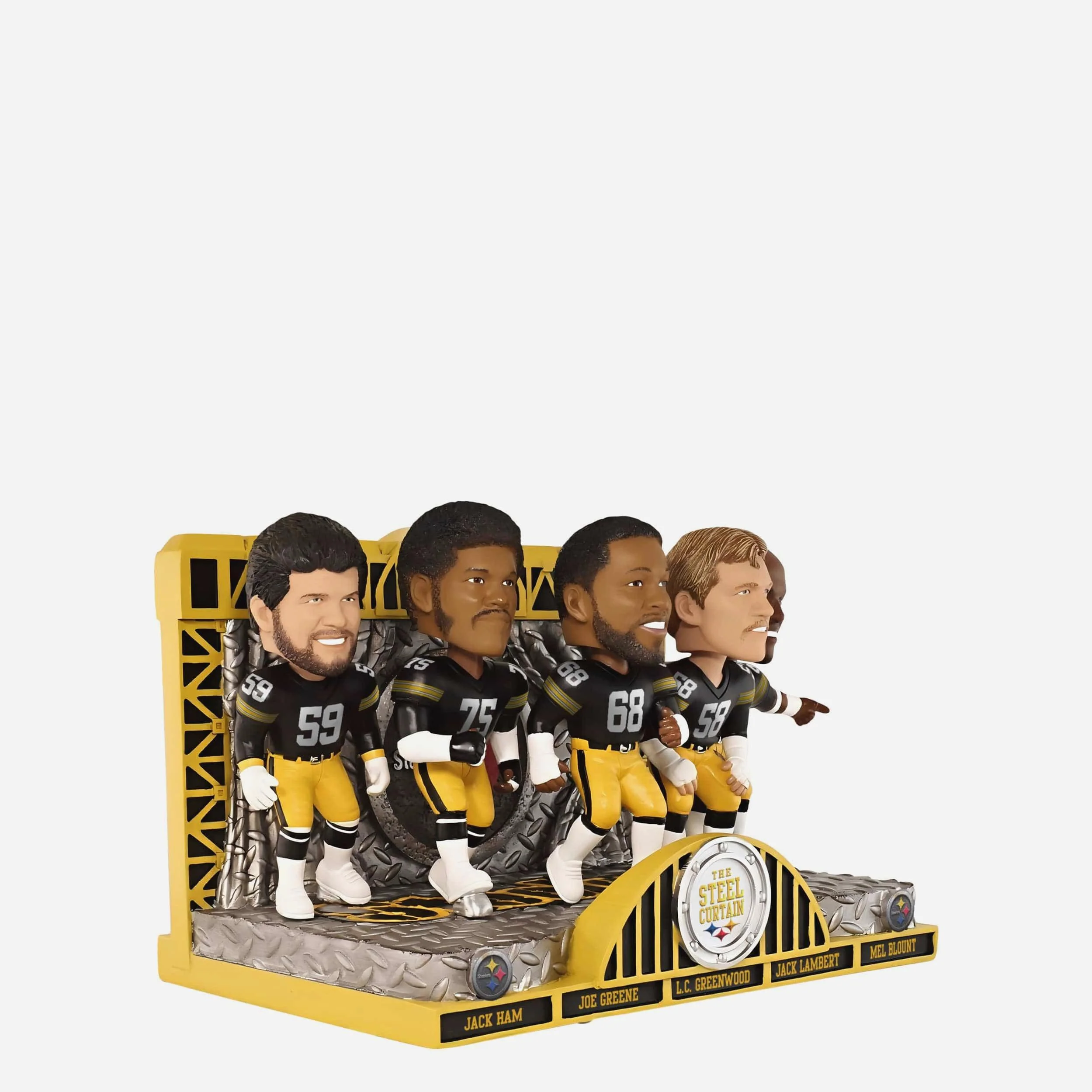 Pittsburgh Steelers Steel Curtain Defense Mini Bobblehead Scene - Image 5
