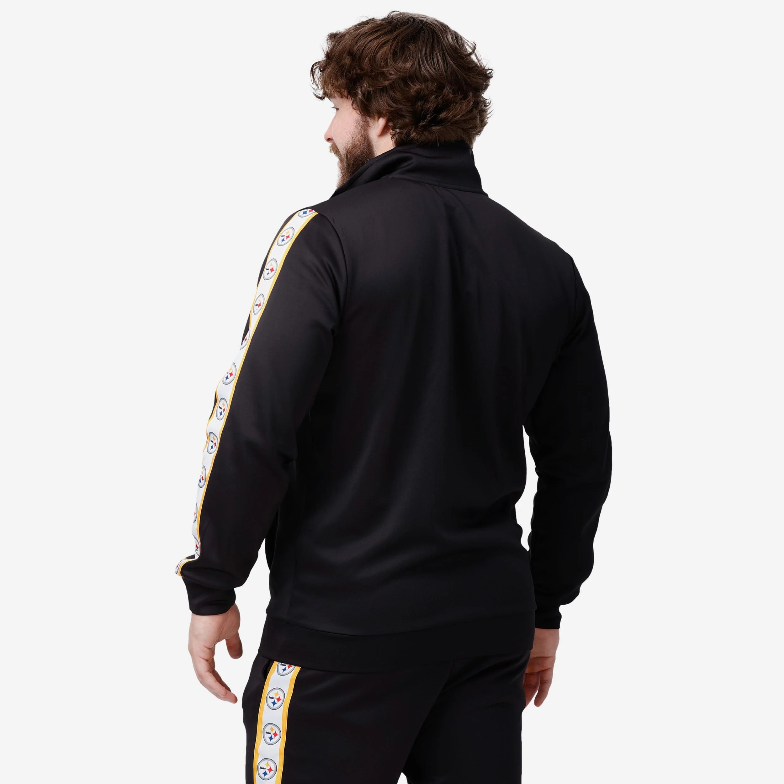 Pittsburgh Steelers Stripe Logo Track Jacket - Image 2