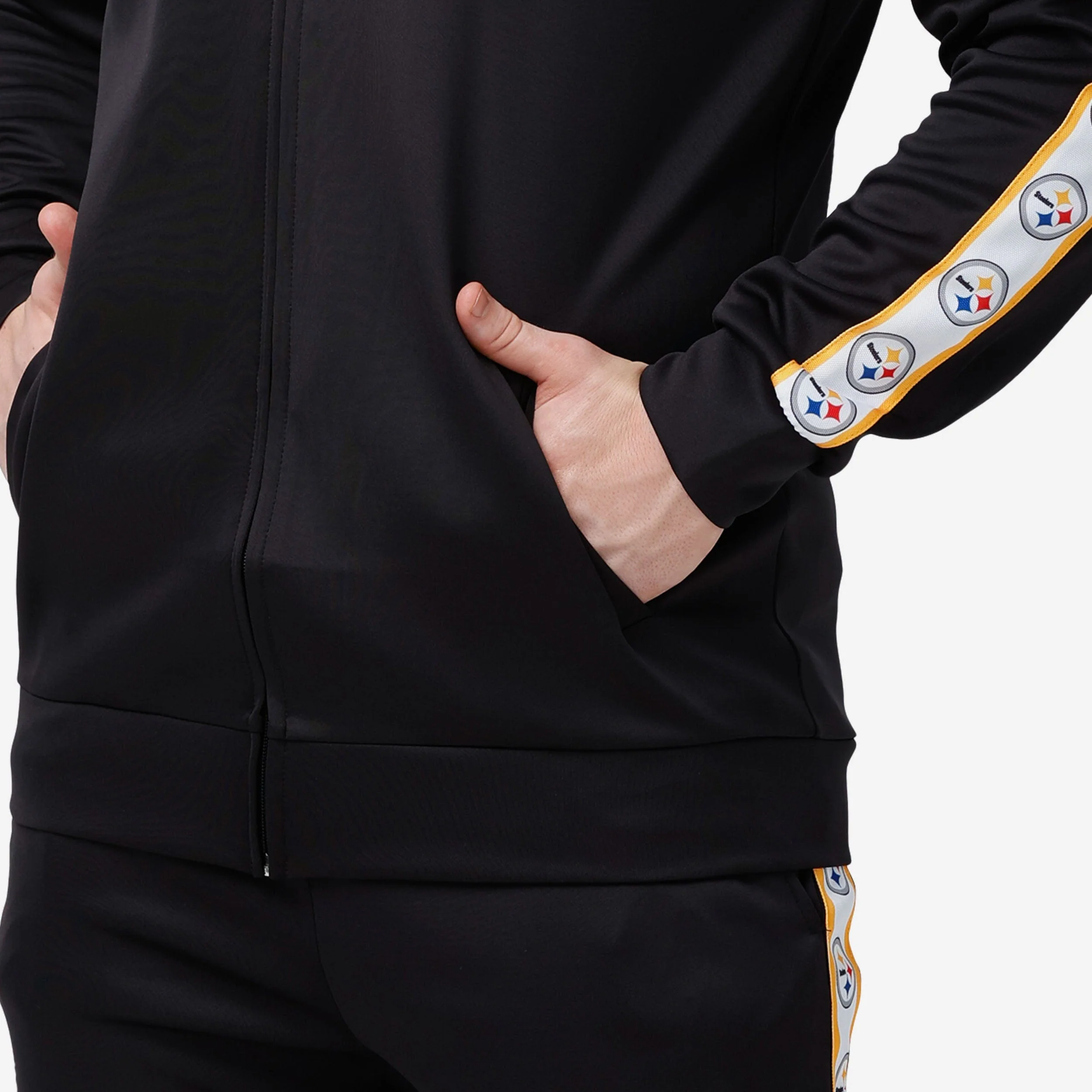 Pittsburgh Steelers Stripe Logo Track Jacket - Image 4