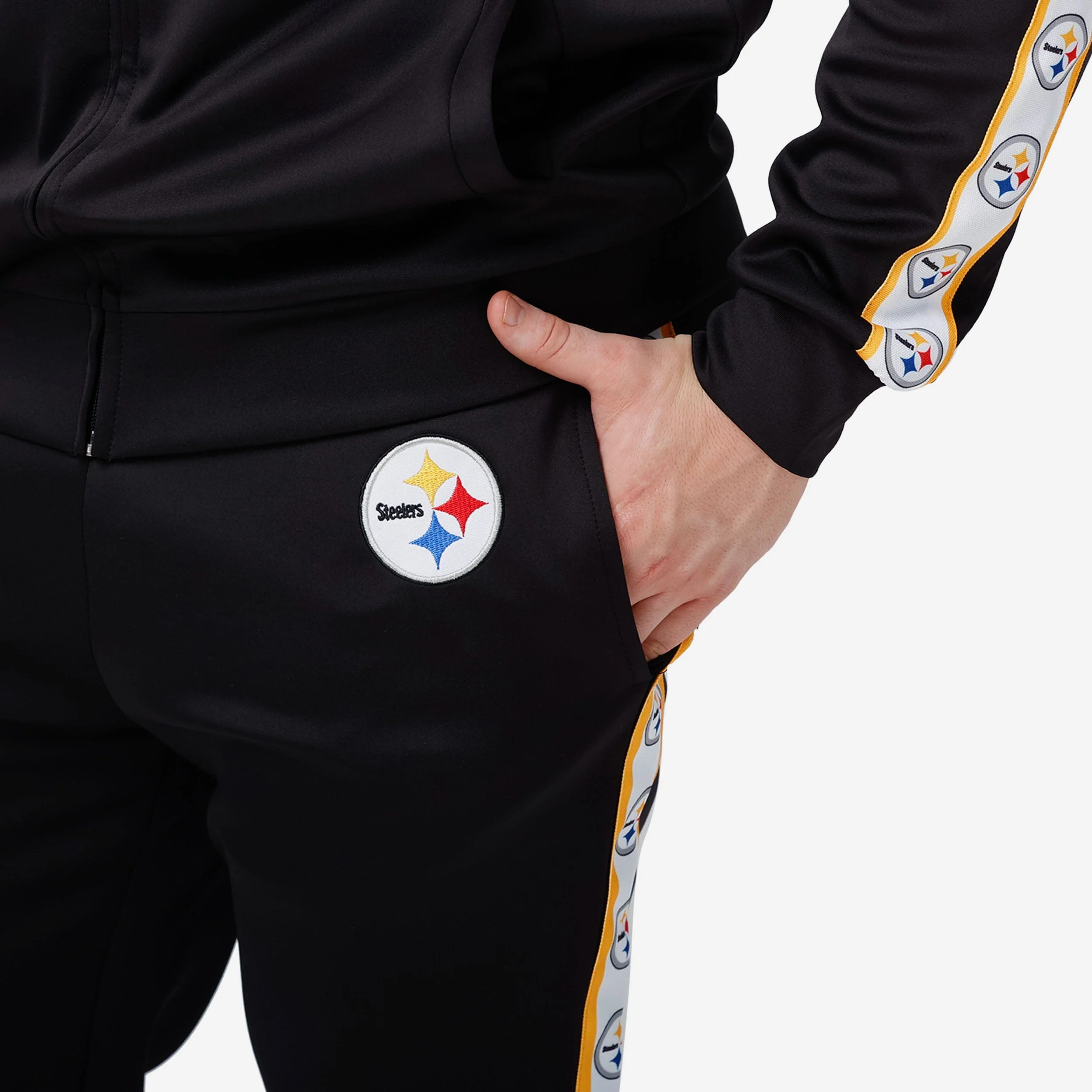 Pittsburgh Steelers Stripe Logo Track Pants - Image 3