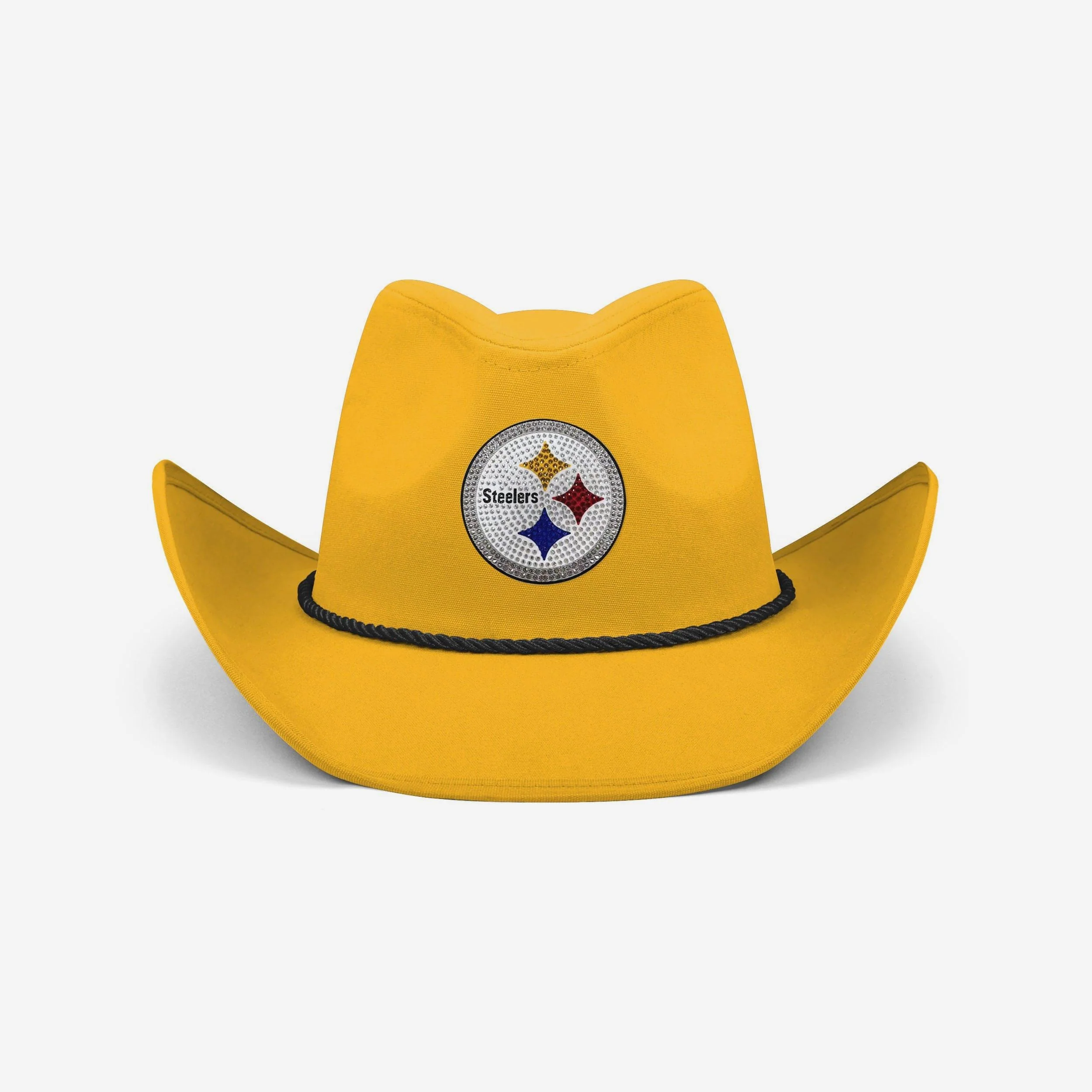 Pittsburgh Steelers Team Color Rhinestone Logo Cowboy Hat - Image 3