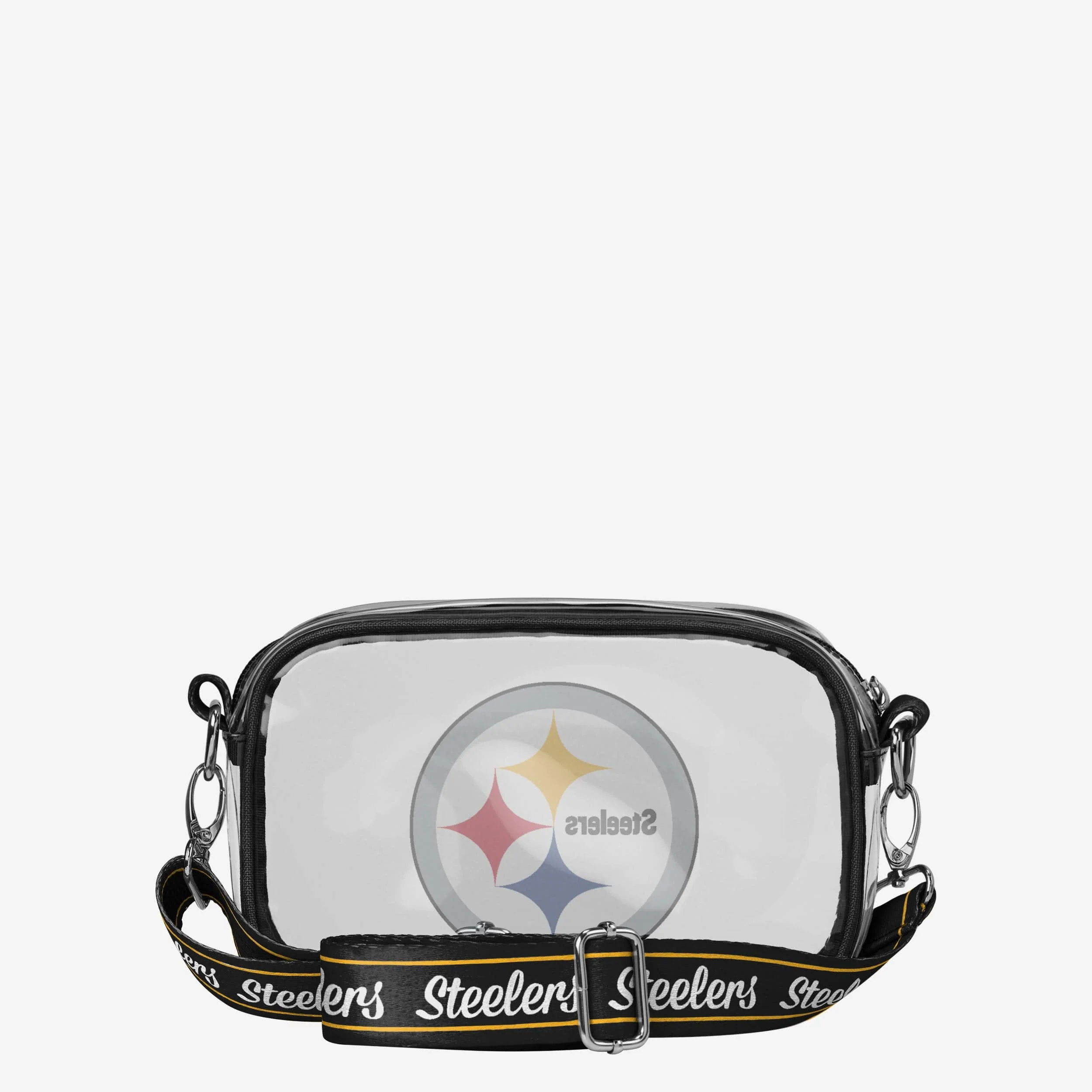 Pittsburgh Steelers Team Stripe Clear Crossbody Bag - Image 5