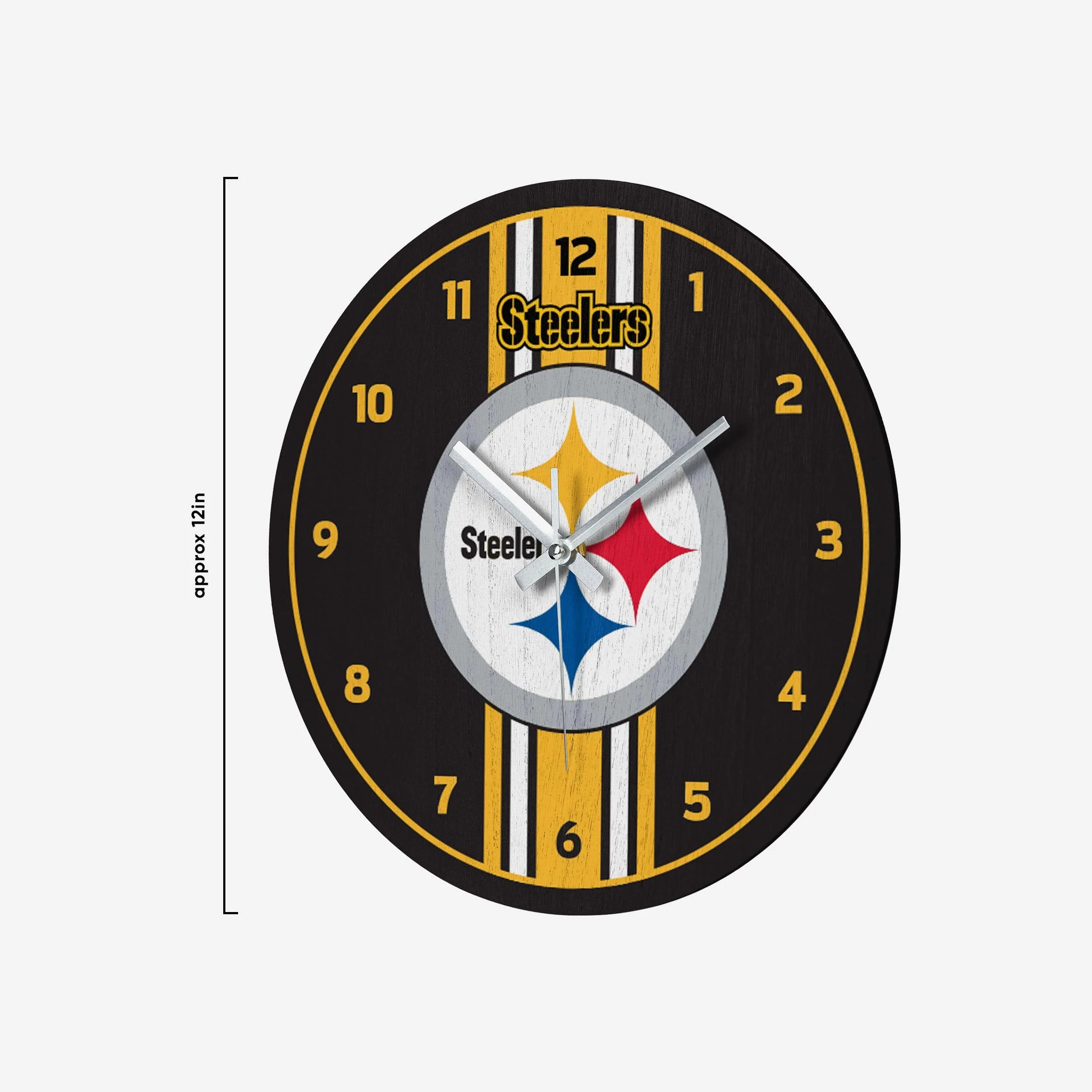Pittsburgh Steelers Team Stripe Clock - Image 2
