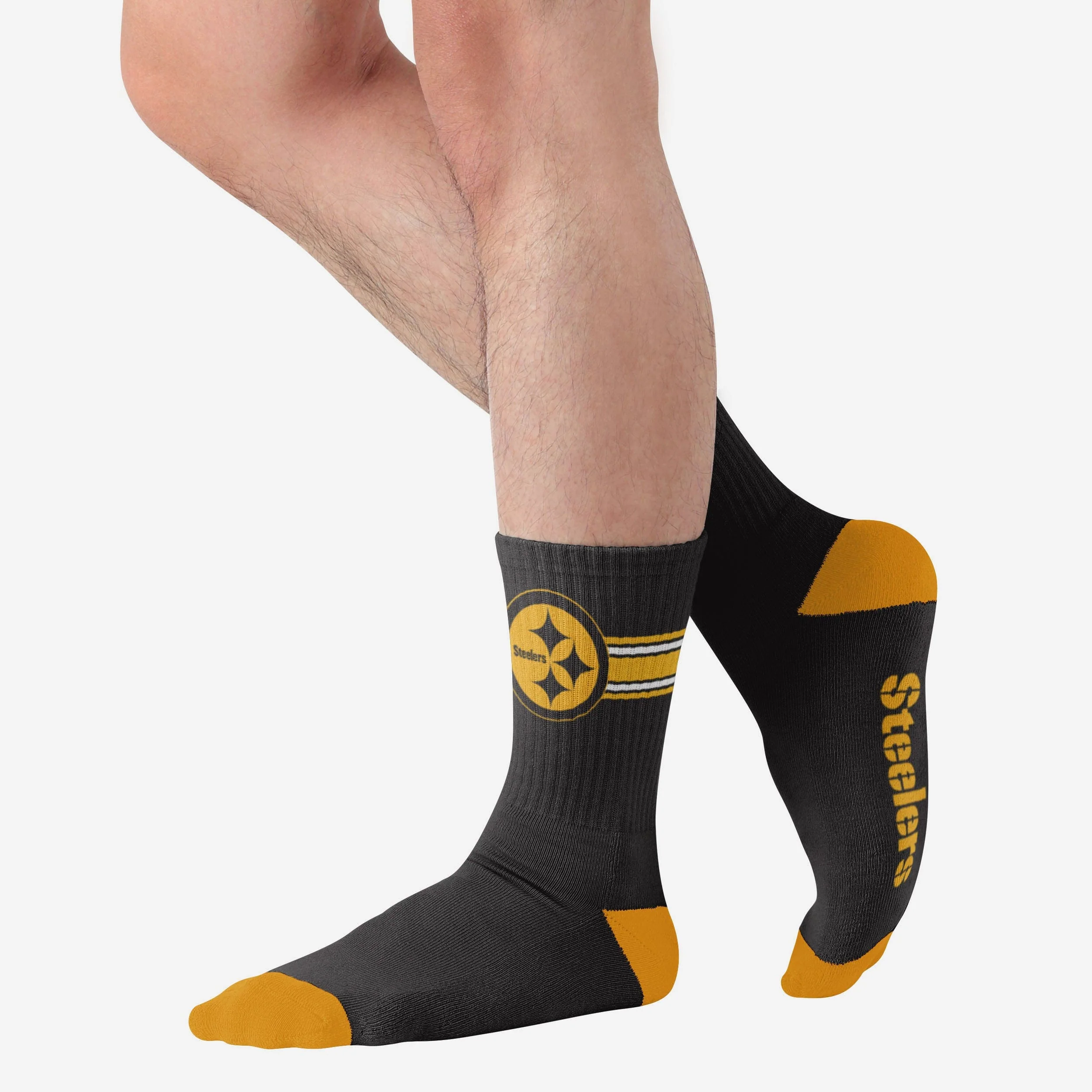 Pittsburgh Steelers Team Stripe Crew Socks - Image 2