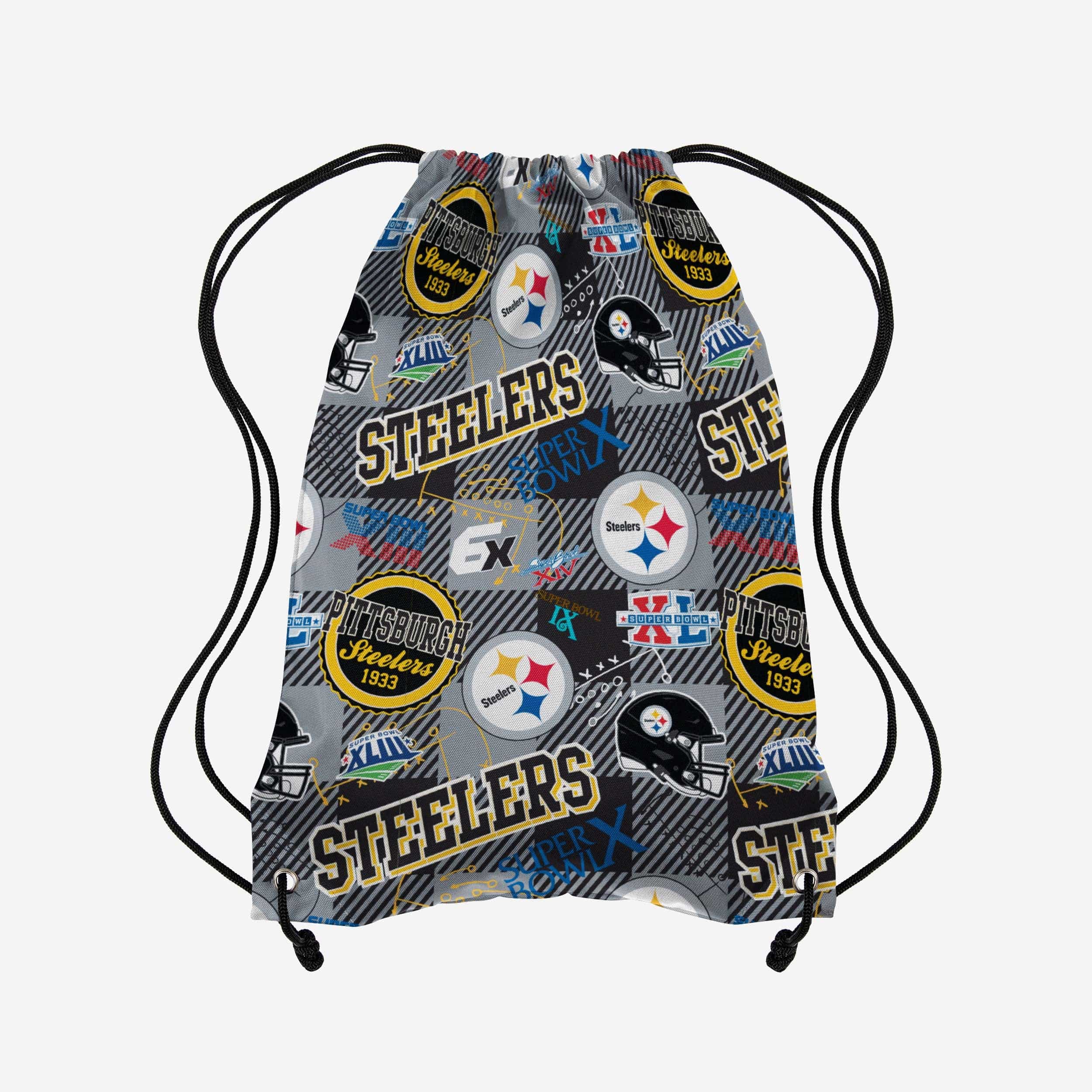 Pittsburgh Steelers Thematic Repeat Print Drawstring Backpack