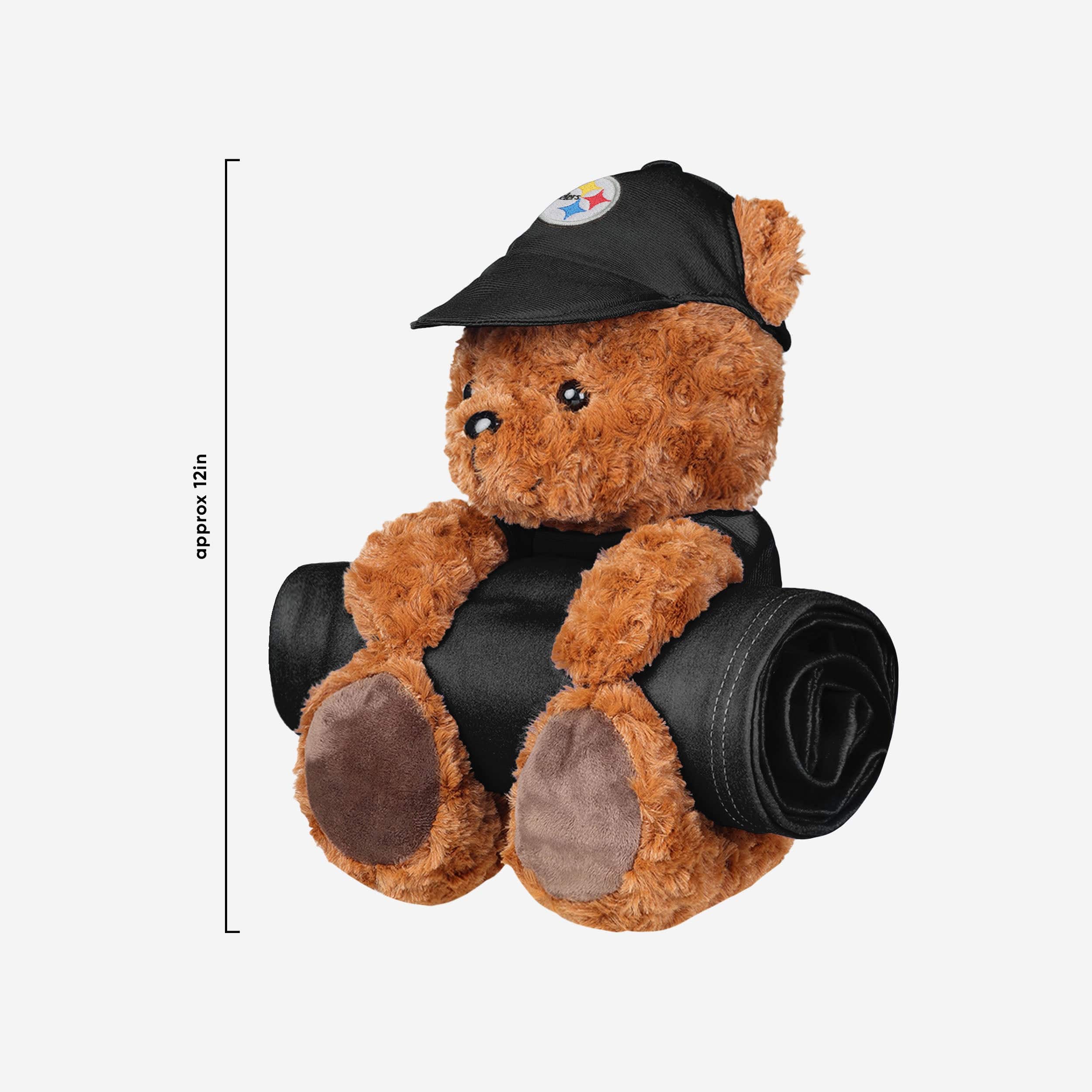 Pittsburgh Steelers Throw Blanket With Plush Bear - Image 3