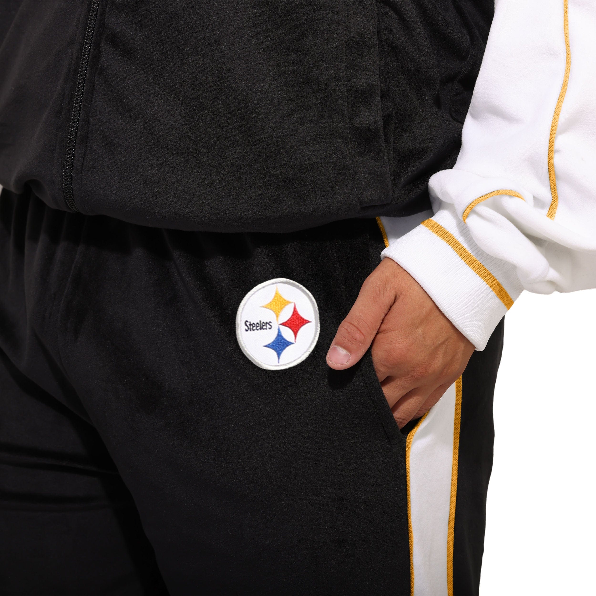 Pittsburgh Steelers Two Tone Velour Pants - Image 3
