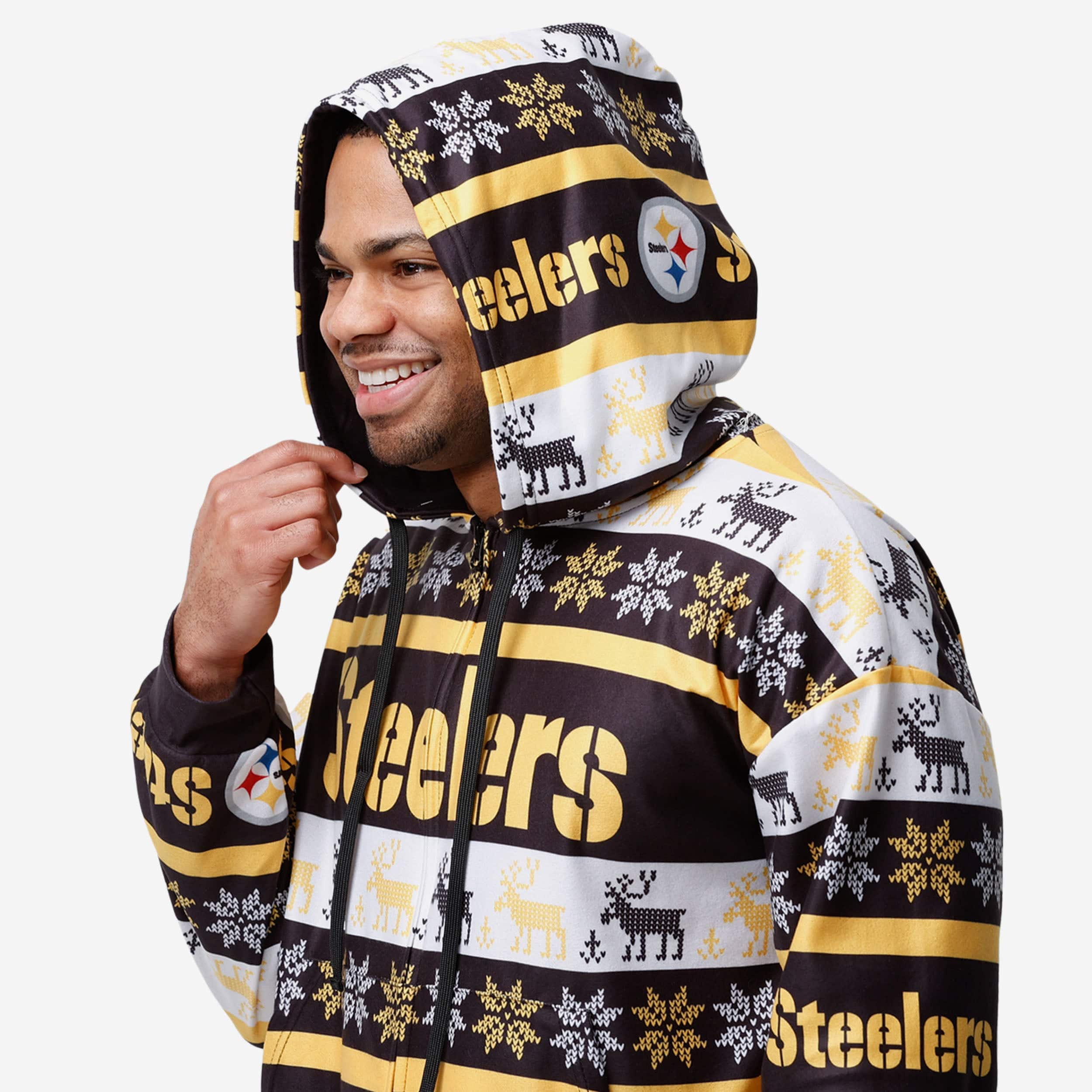 Pittsburgh Steelers Ugly Short One Piece Pajamas - Image 3