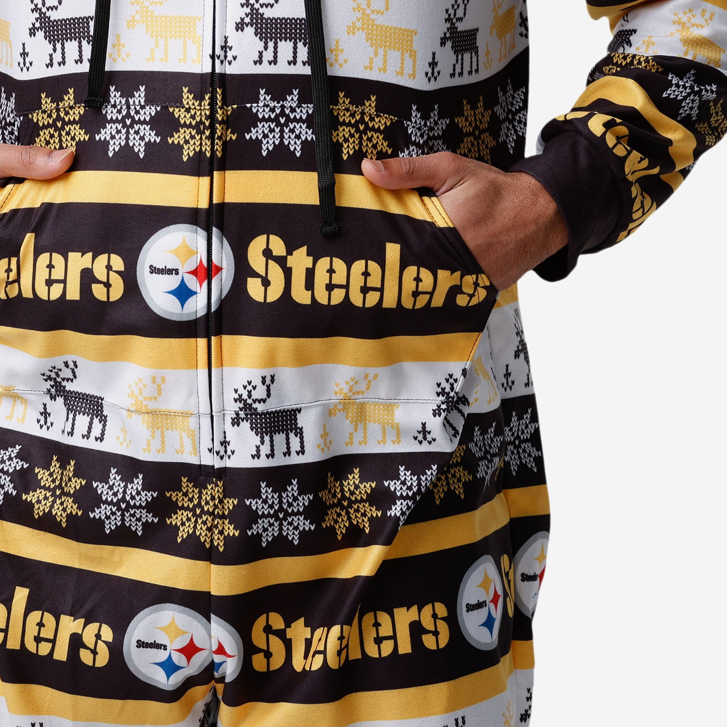 Pittsburgh Steelers Ugly Short One Piece Pajamas - Image 4